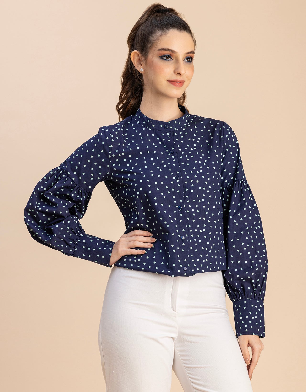 Women Long Sleeve Cotton Shirt