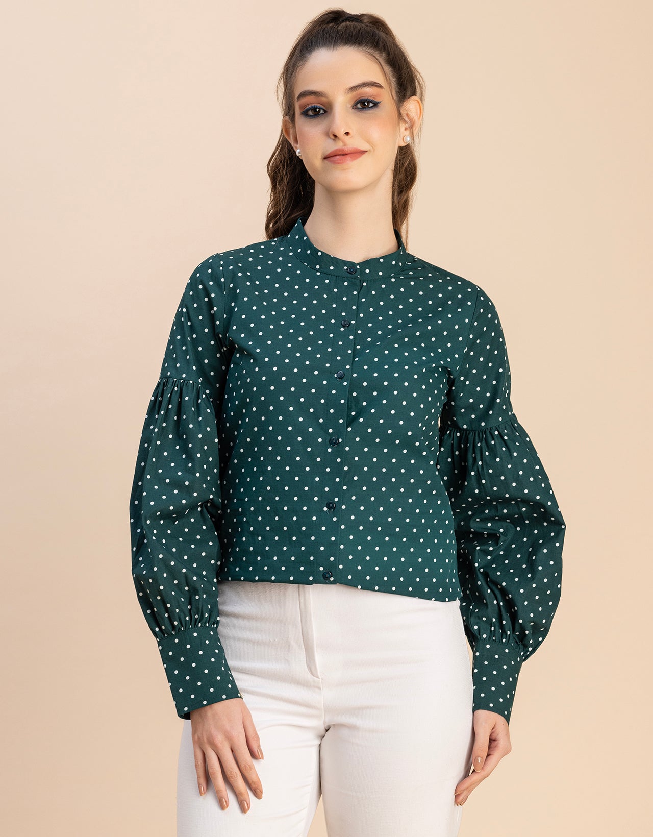 Women Long Sleeve Cotton Shirt