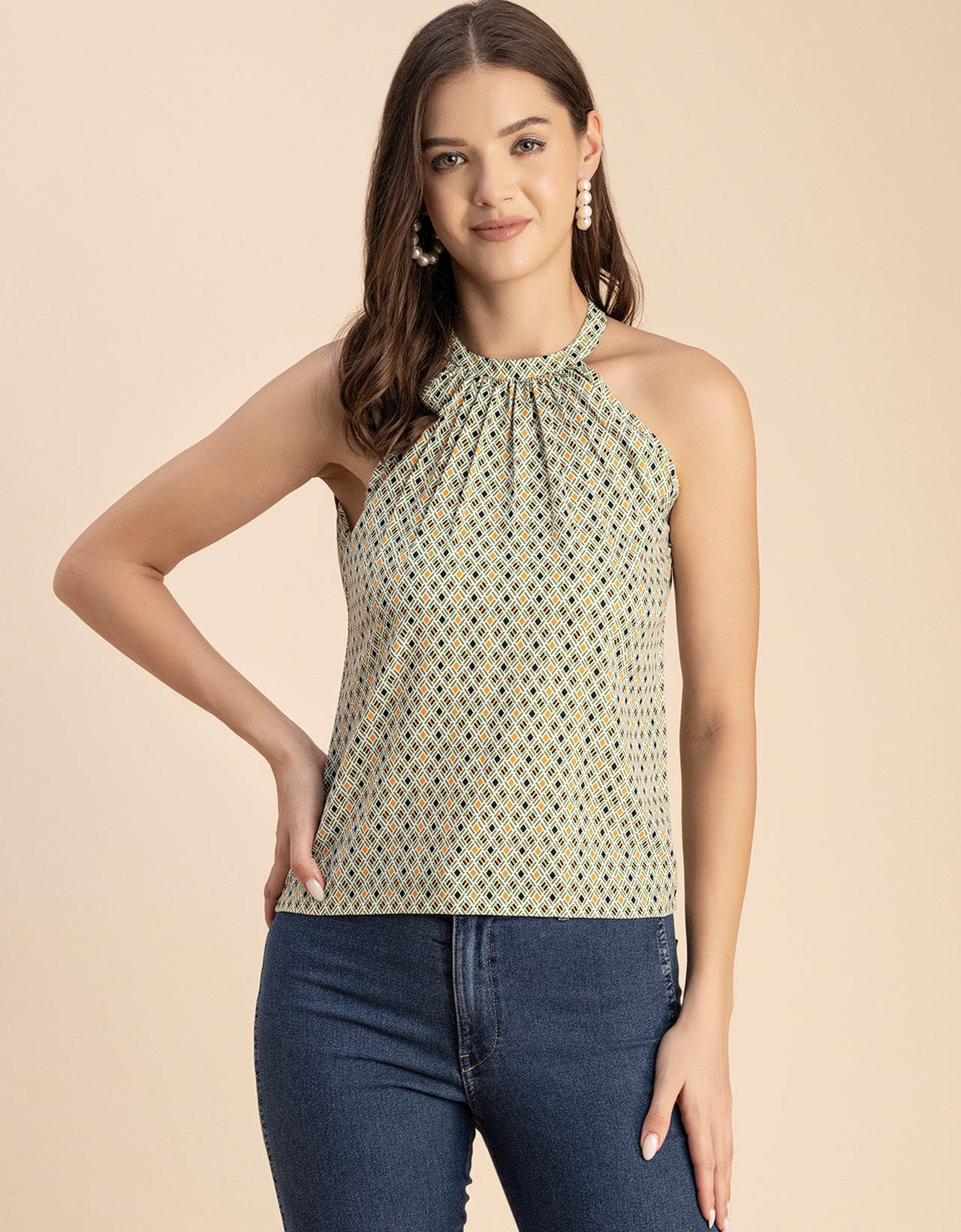 melt the lady halterneck layered tops（melt the lady