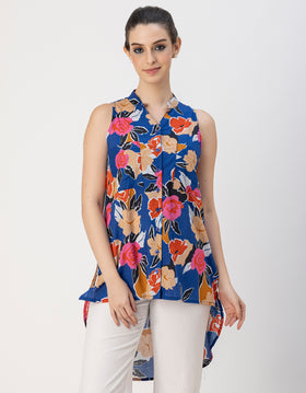 Chic Cotton Sleeveless High-Low Top - Summer Blouse