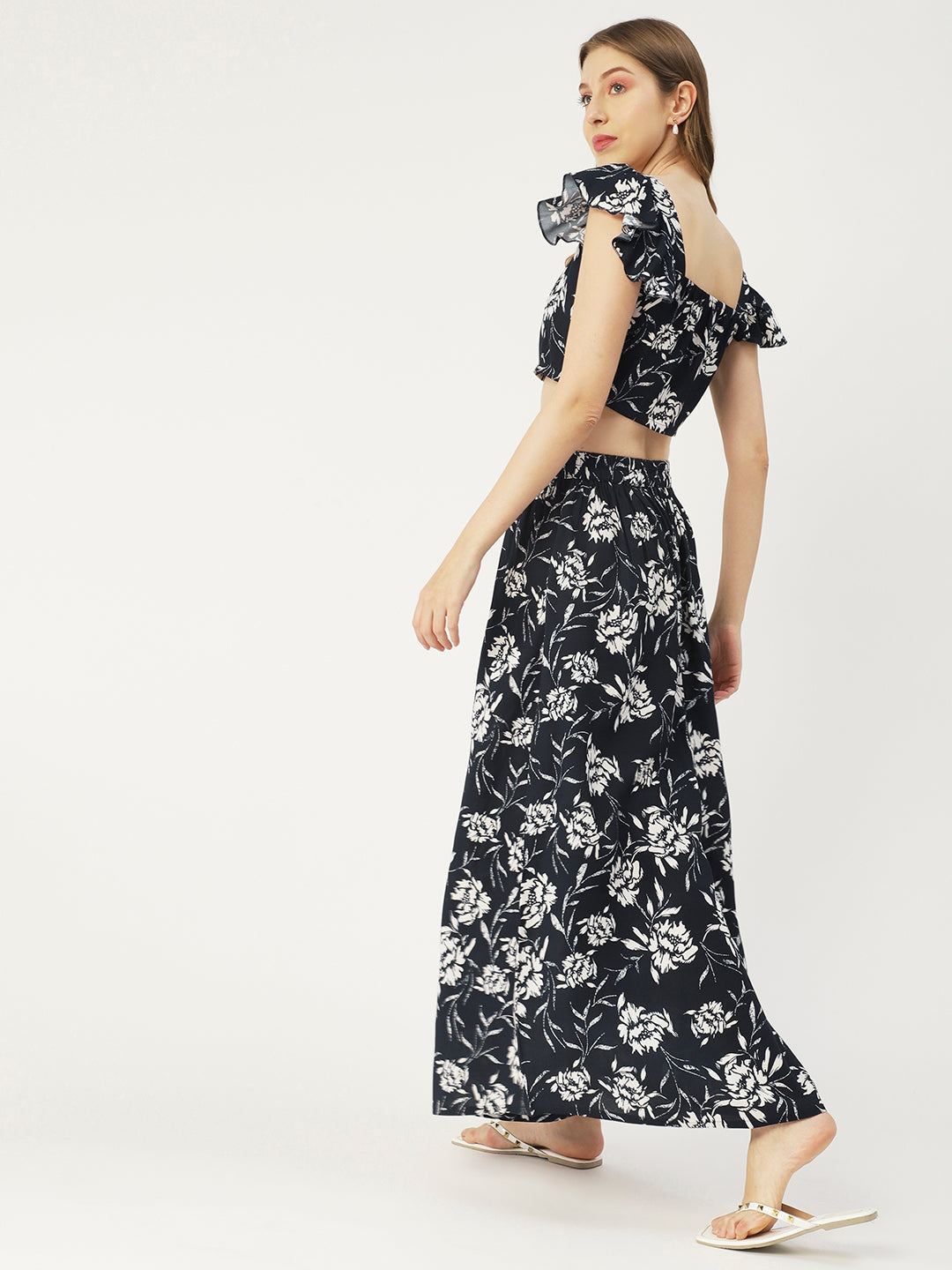 Summer Coord Set, Viscose 2 Pcs Crop