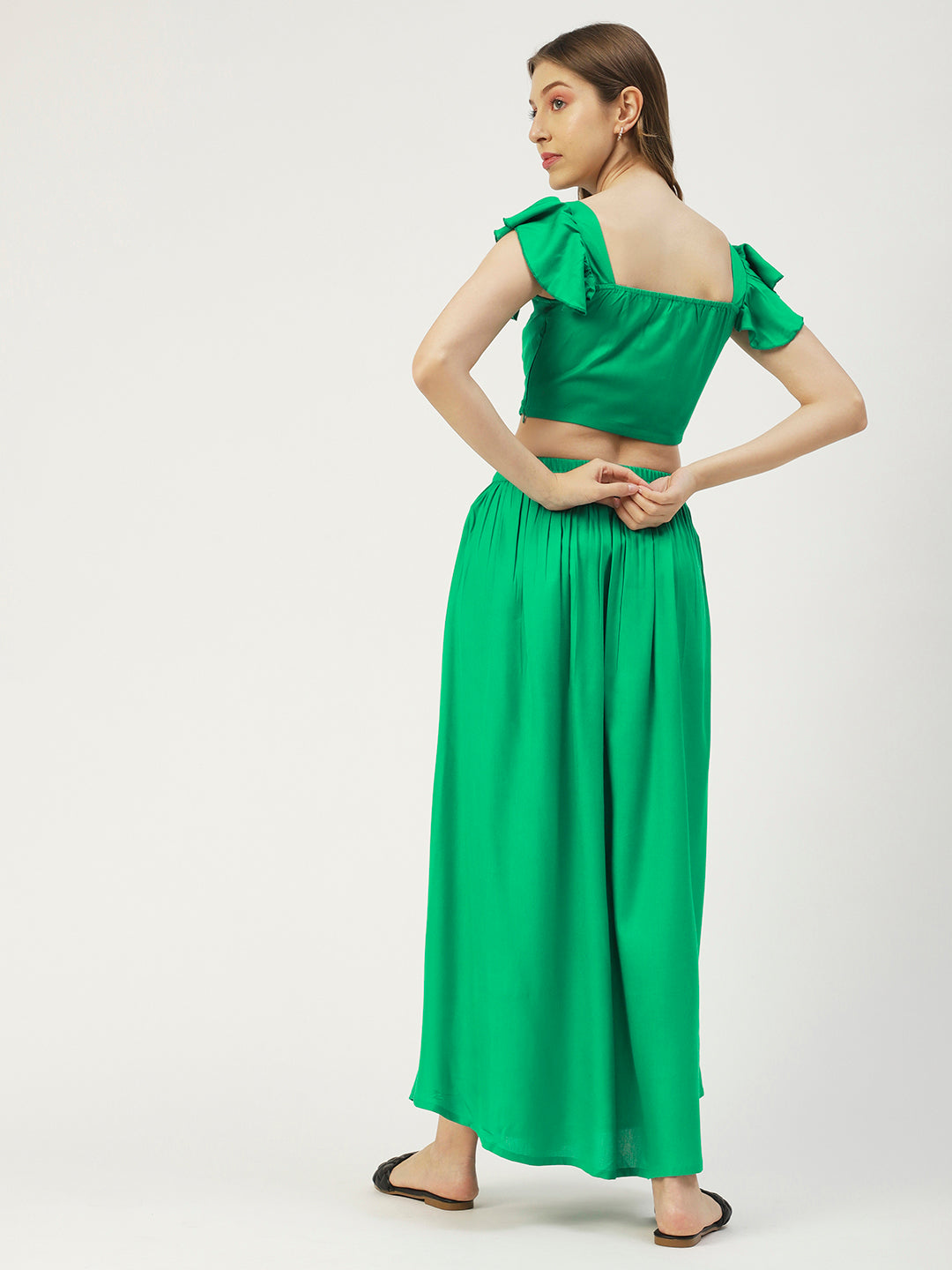 Summer Coord Set, Viscose 2 Pcs Crop