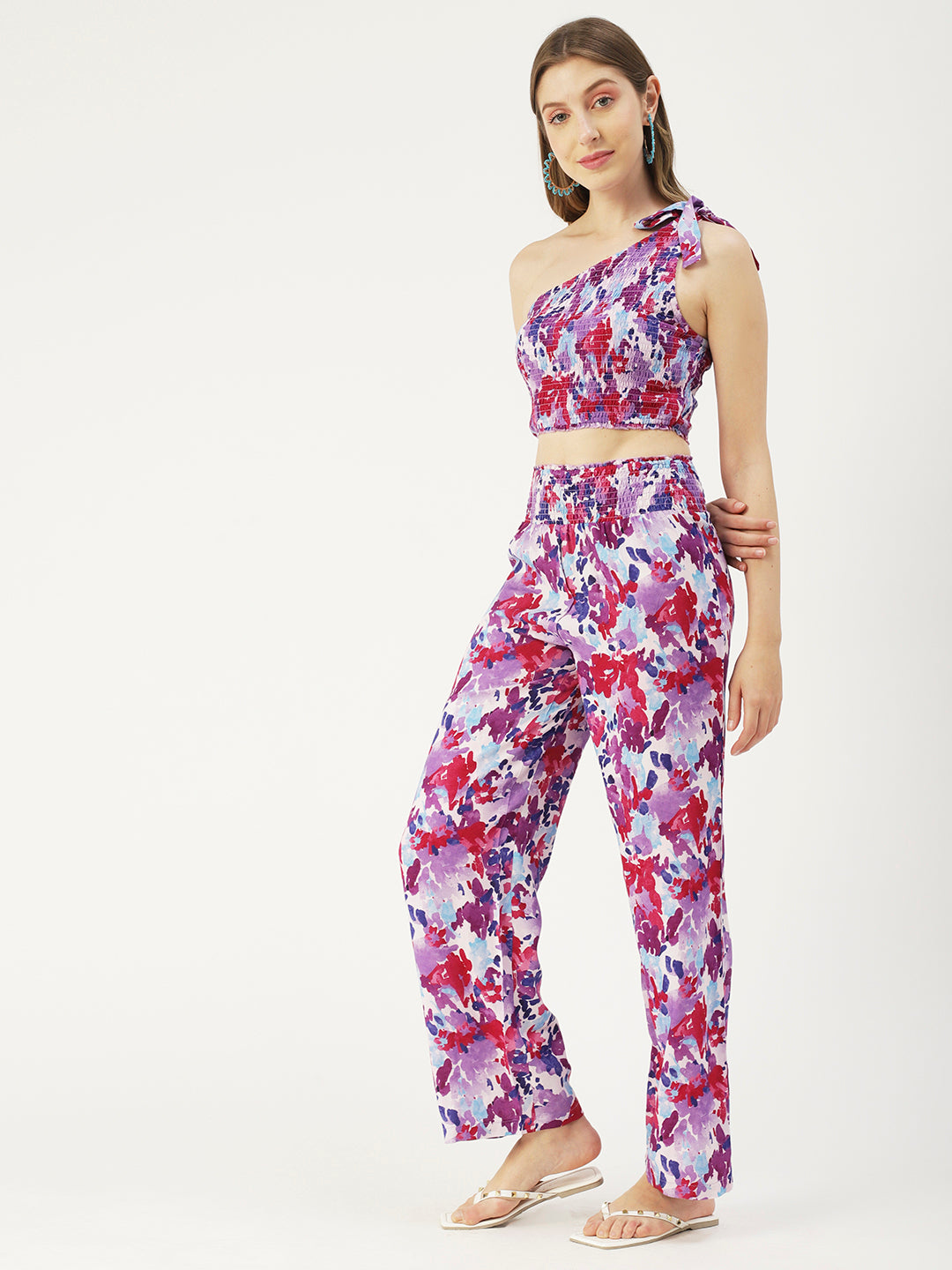 Women's Viscose Coord Set, Crop & Palazzo