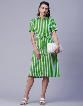 Button Down Midi Shirt Dress