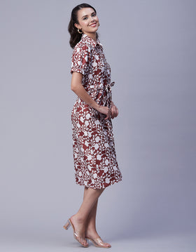 Button Down Midi Shirt Dress