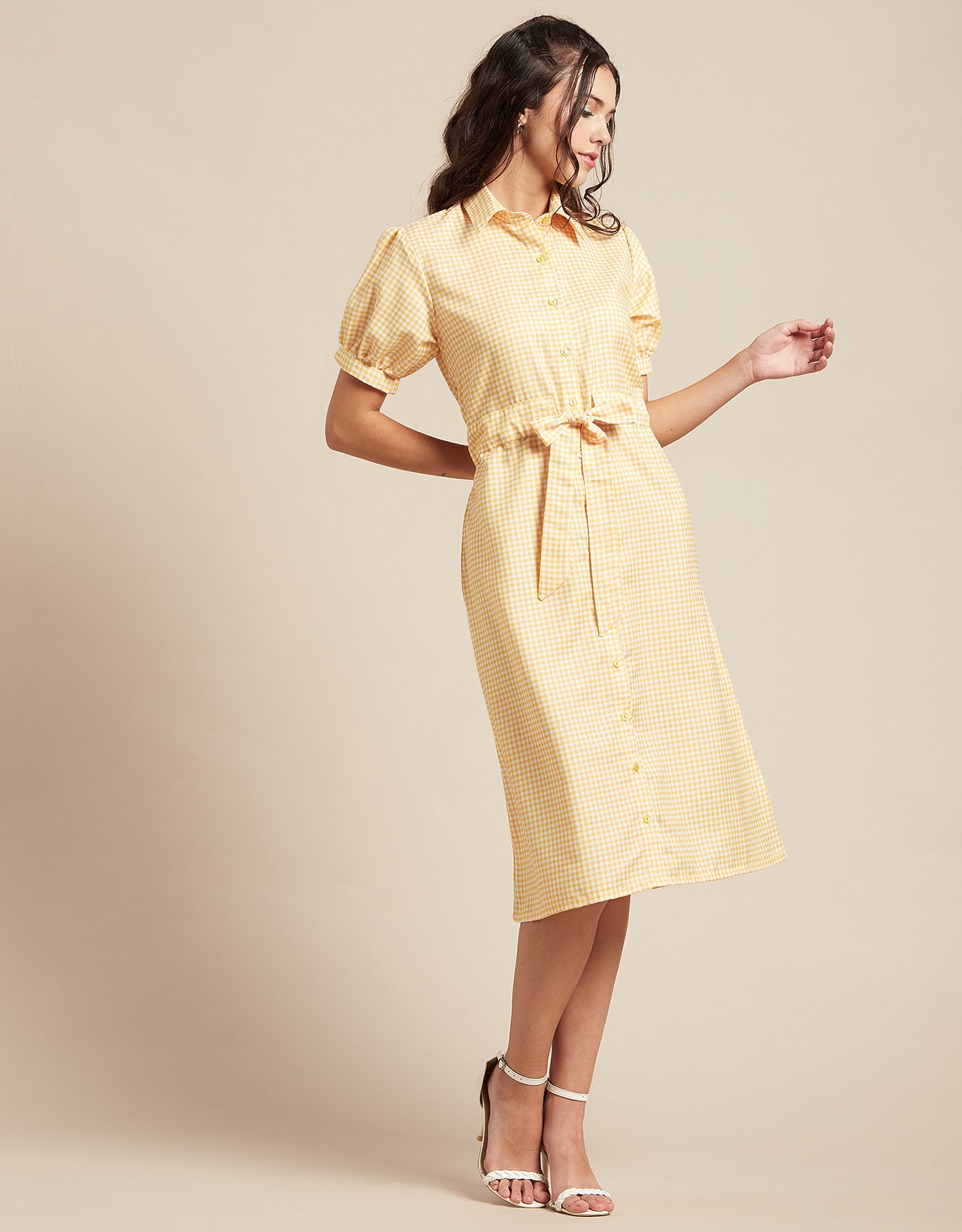 Button Down Midi Shirt Dress