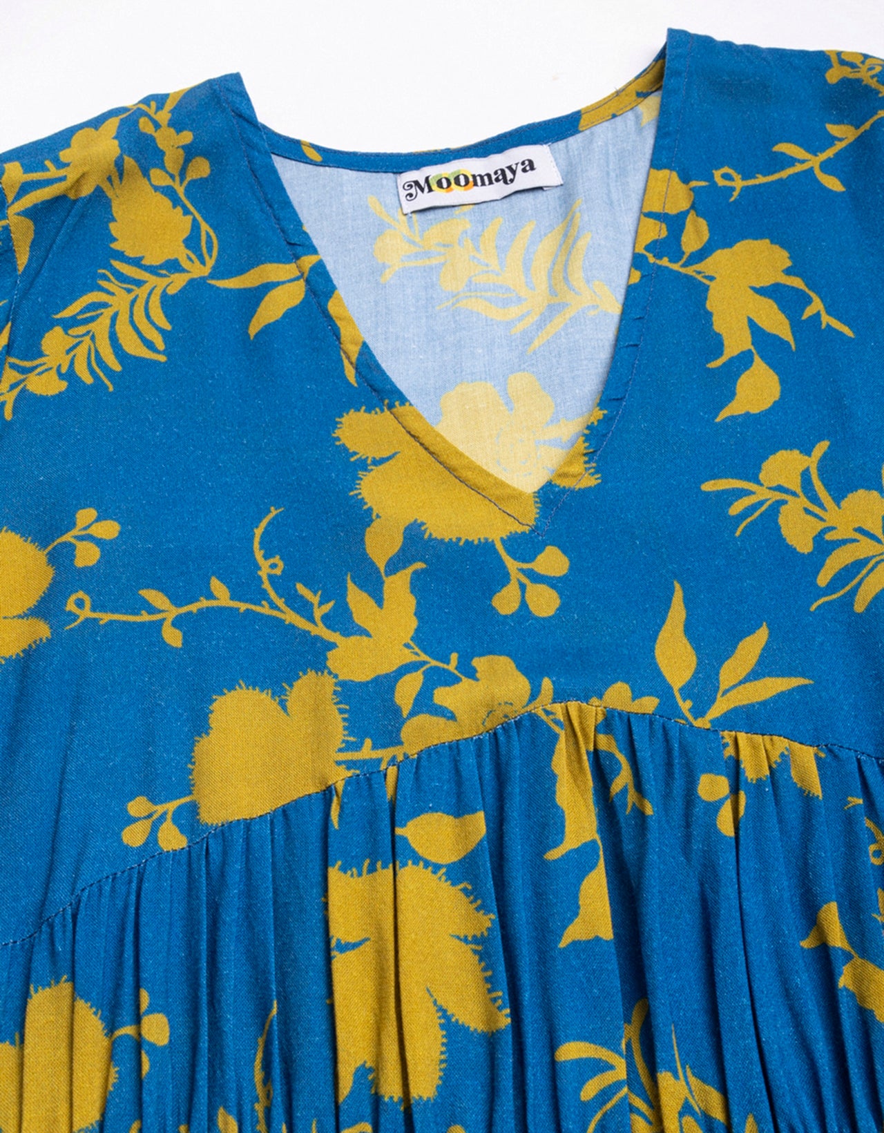 Printed Viscose Dress, Long Sleeves