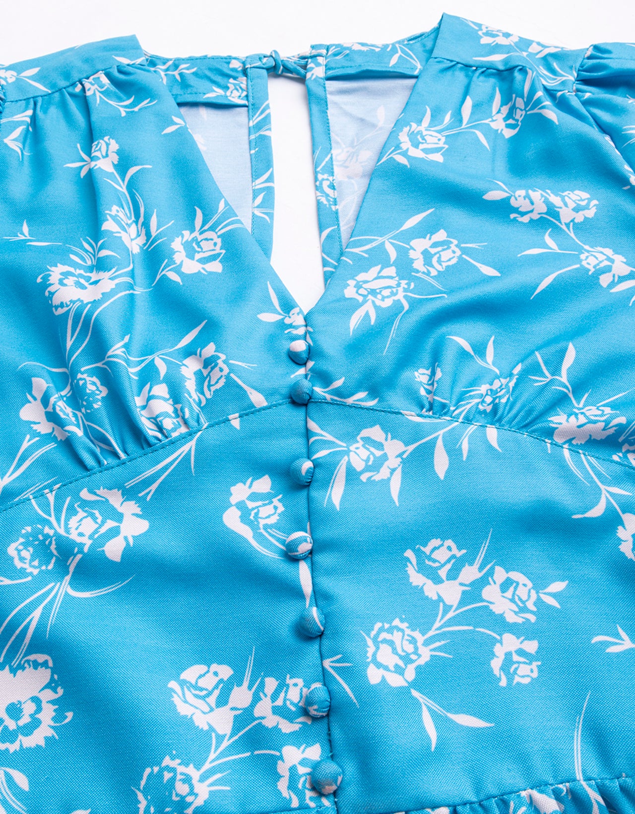 Printed Front Slit Midi Dress