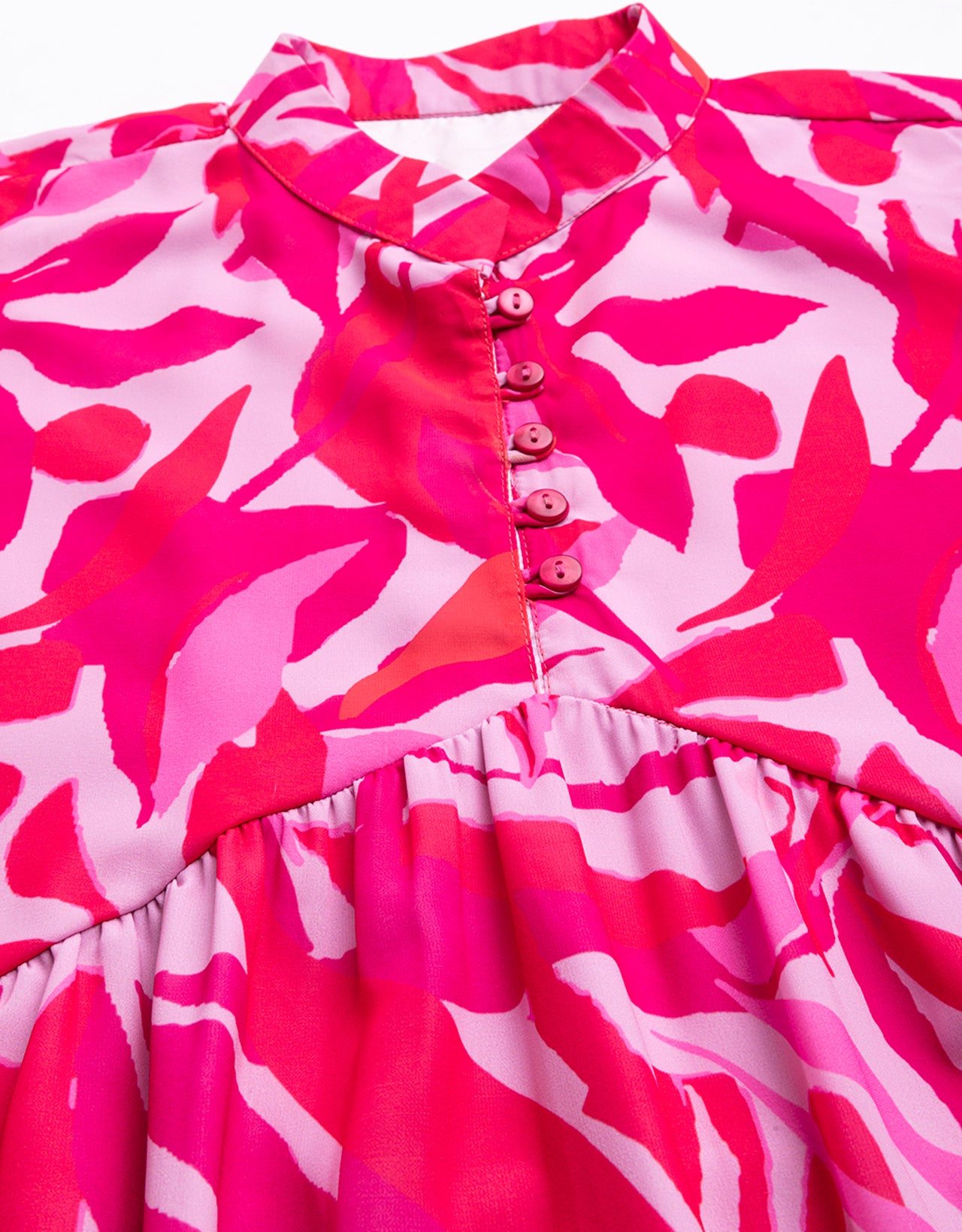 Solid Cuffed Sleeves Dress