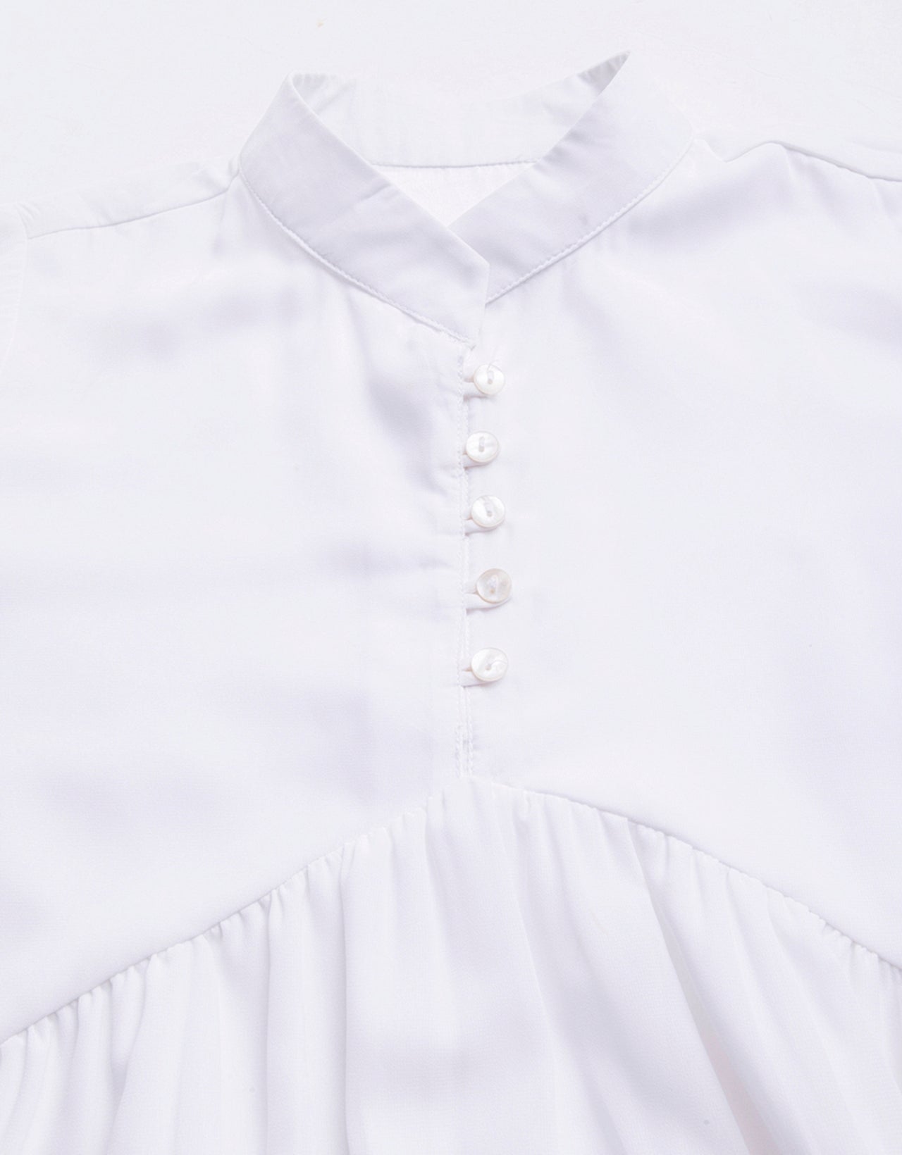 Solid Cuffed Sleeves Dress