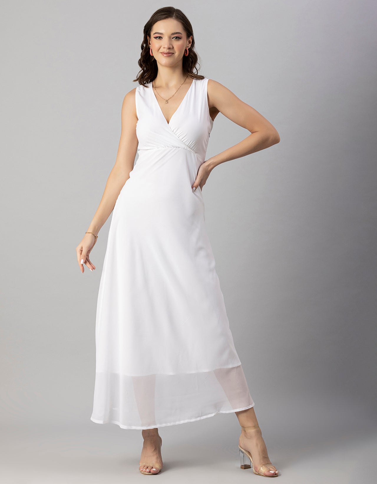 Printed Sleeveless Maxi Dress