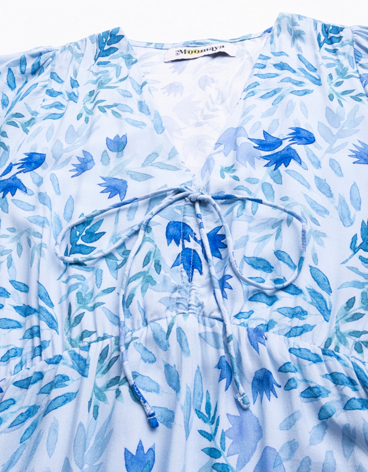 Printed Summer Dress, V-Neck Midi