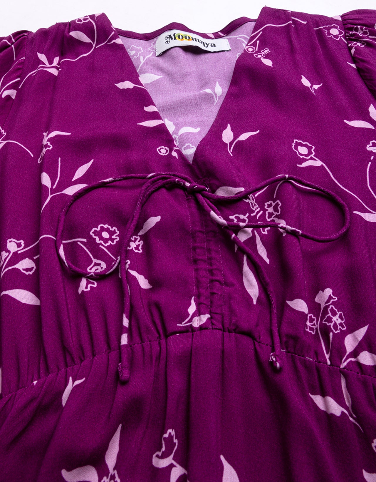 Printed Summer Dress, V-Neck Midi