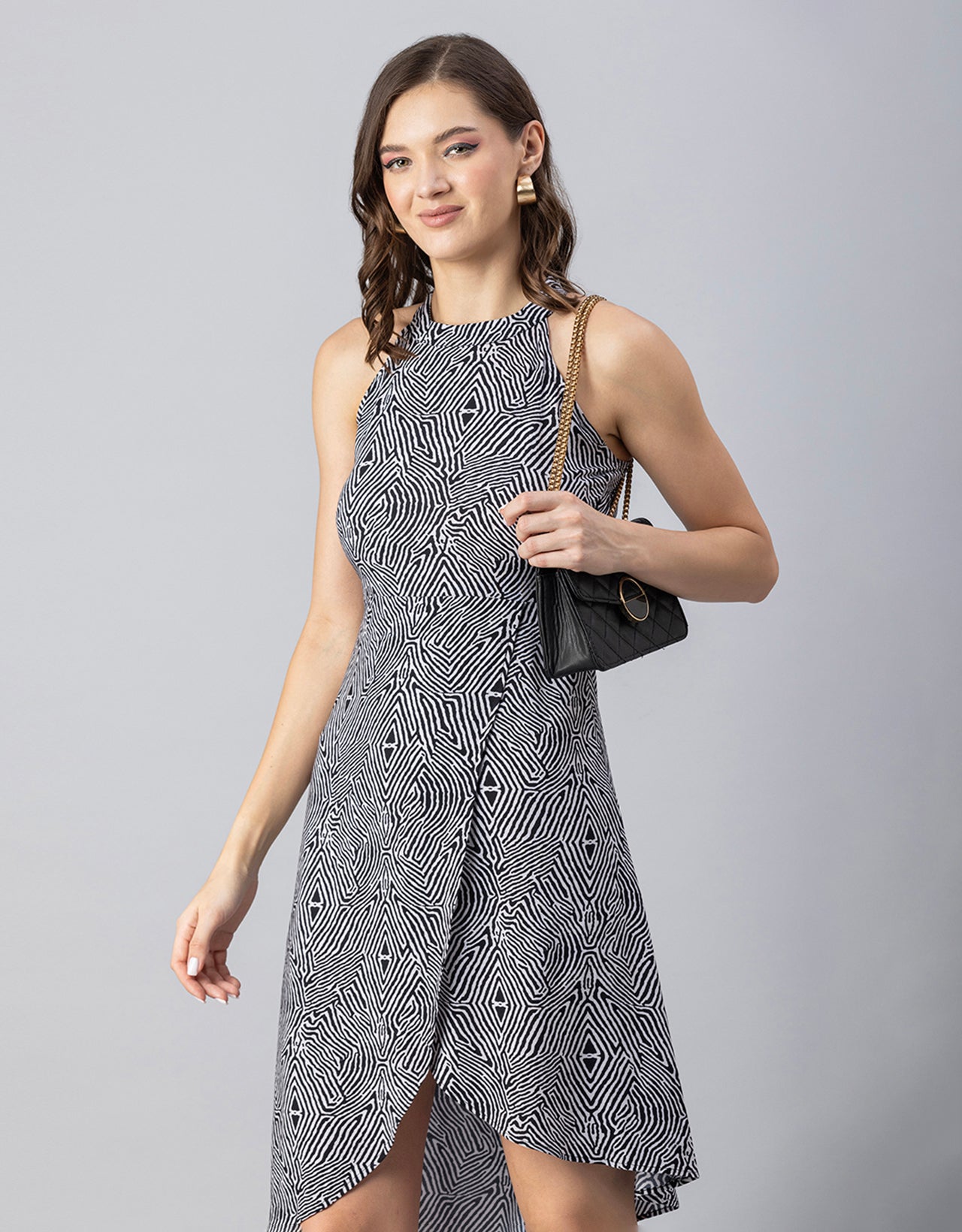 Printed Vacation Dress, Side Slit