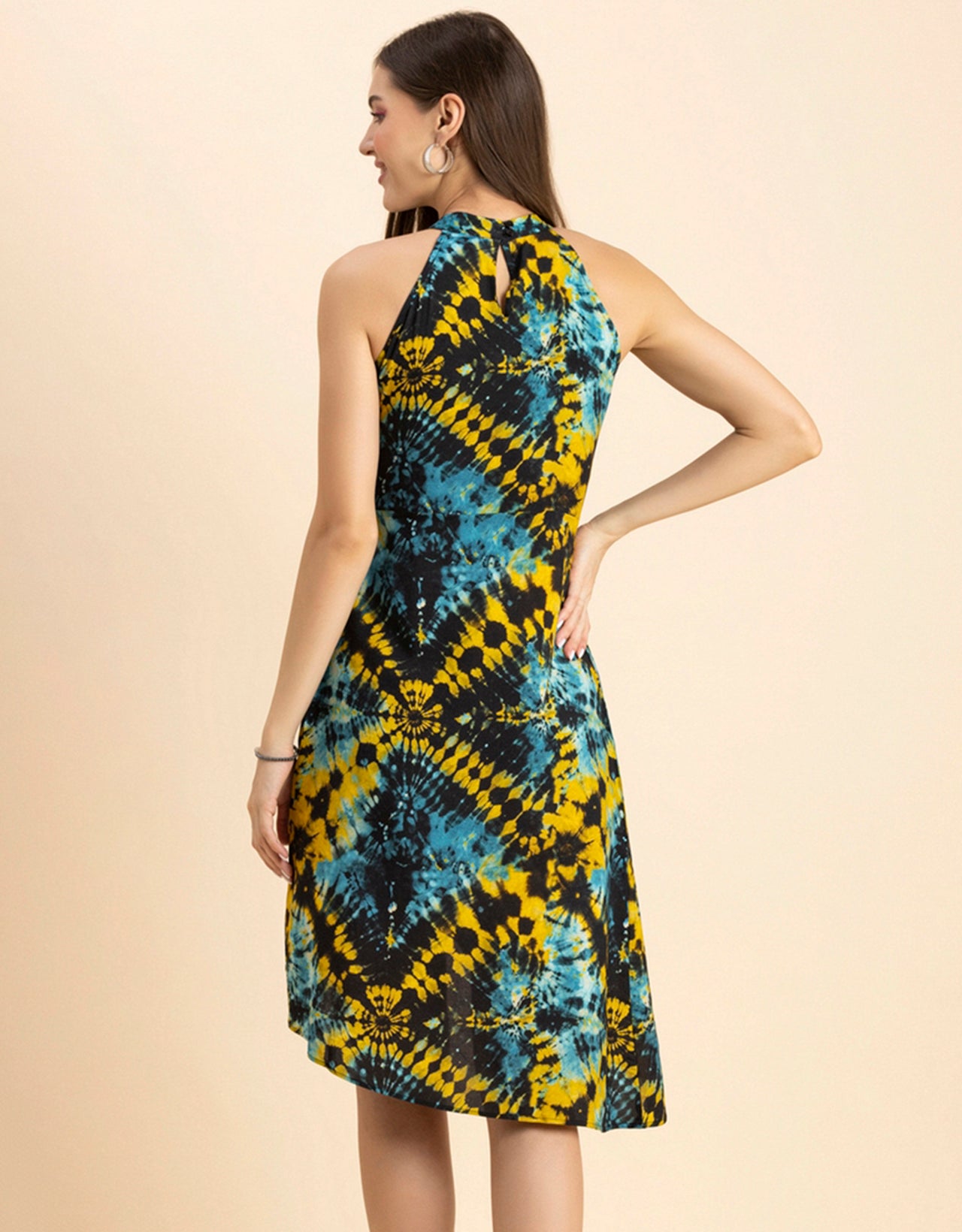 Printed Vacation Dress, Side Slit