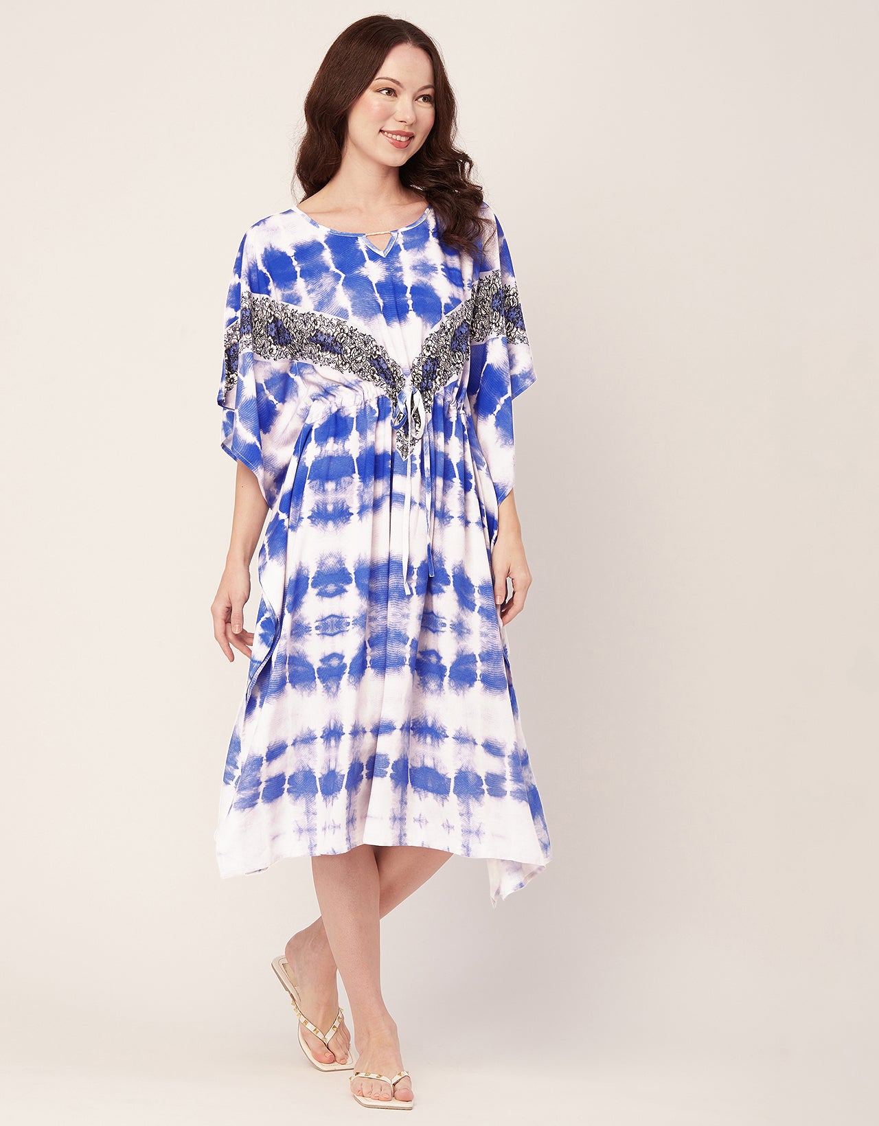 Printed Viscose Kaftan Dress