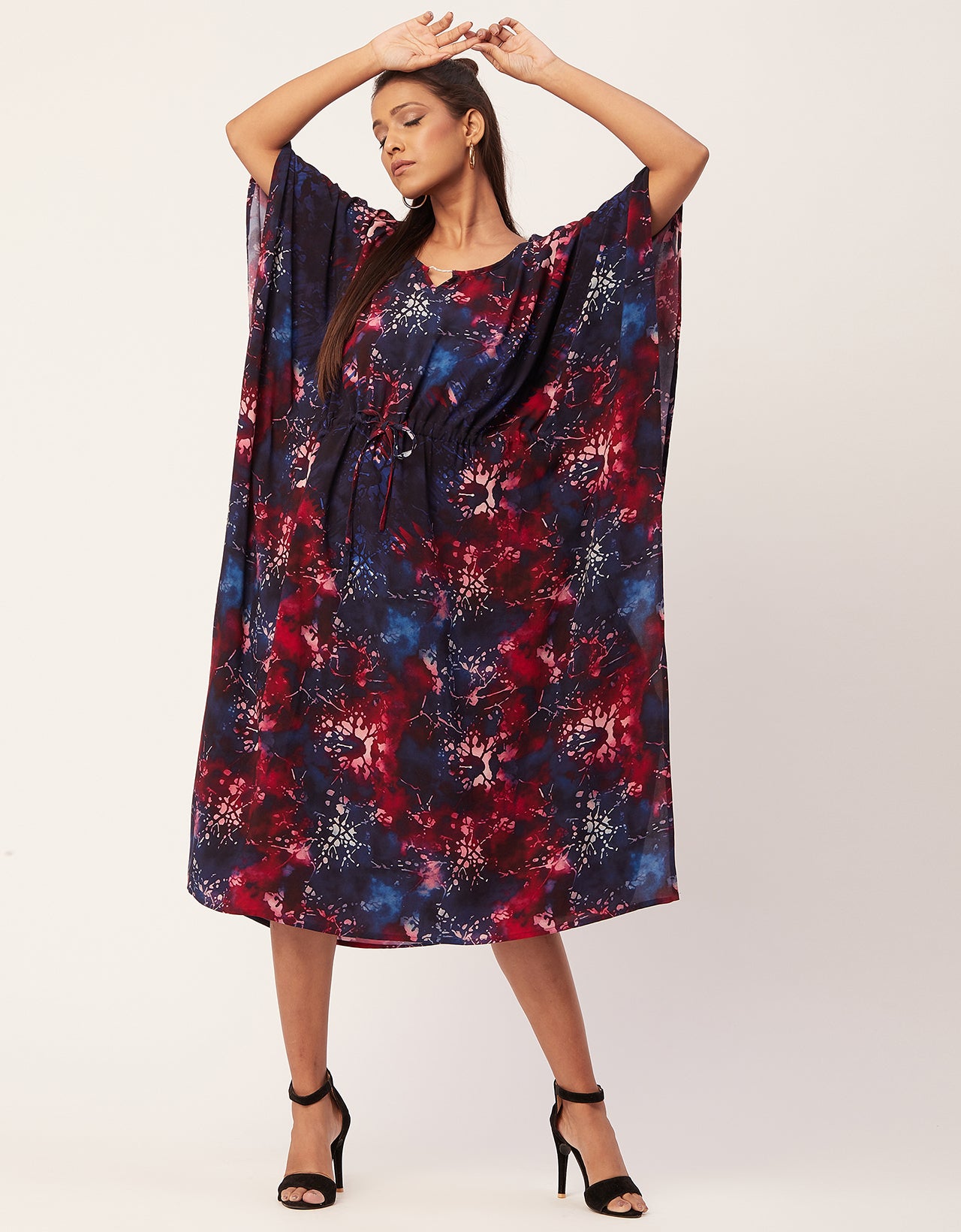 Printed Viscose Kaftan Dress