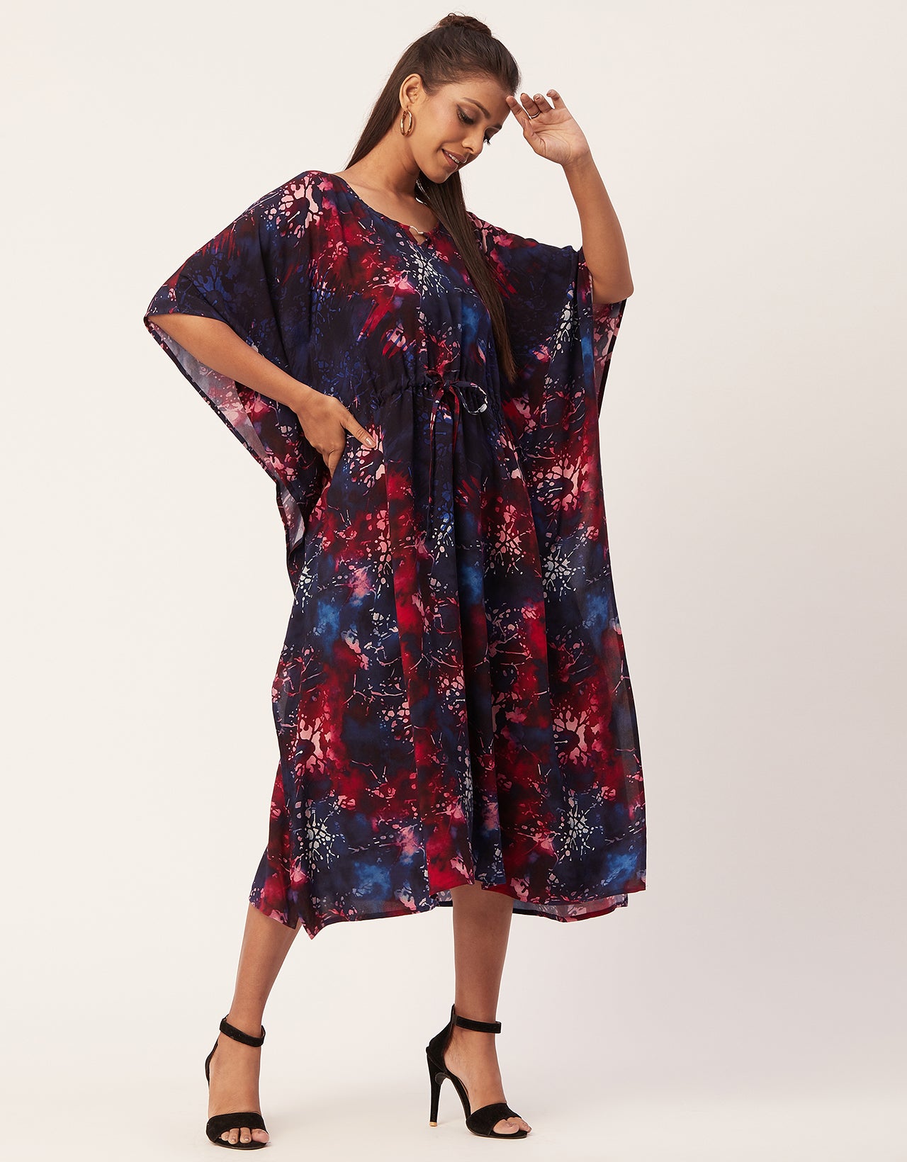 Printed Viscose Kaftan Dress
