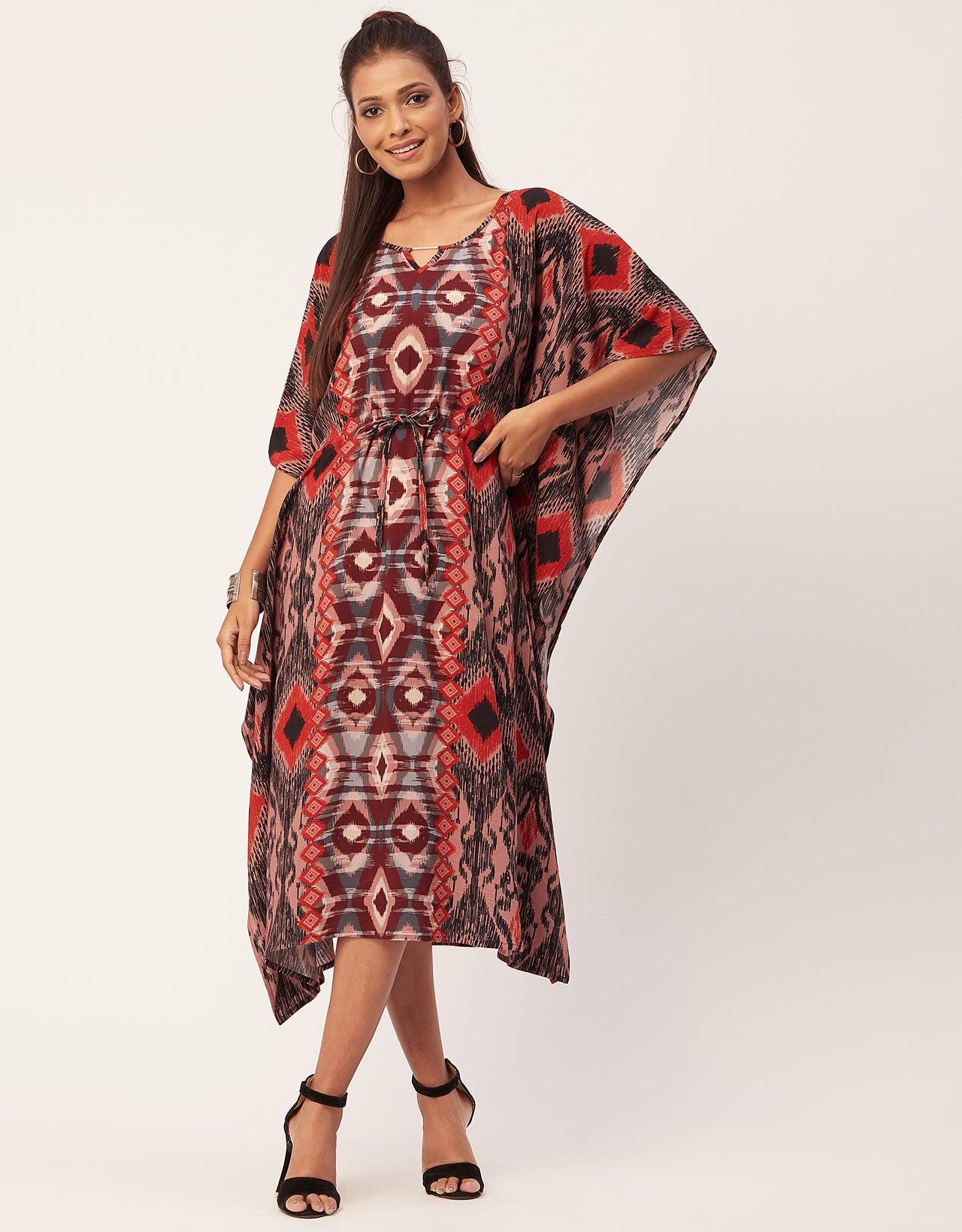 Printed Viscose Kaftan Dress