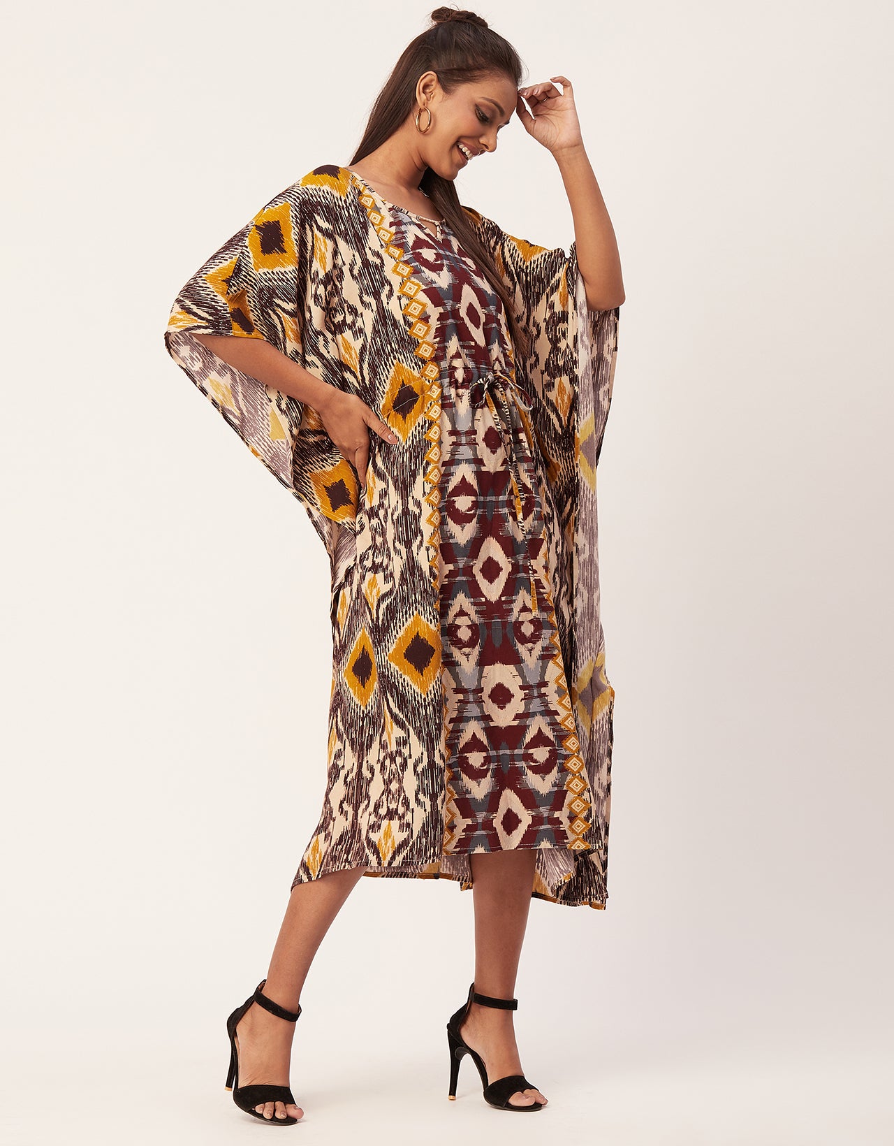 Printed Viscose Kaftan Dress