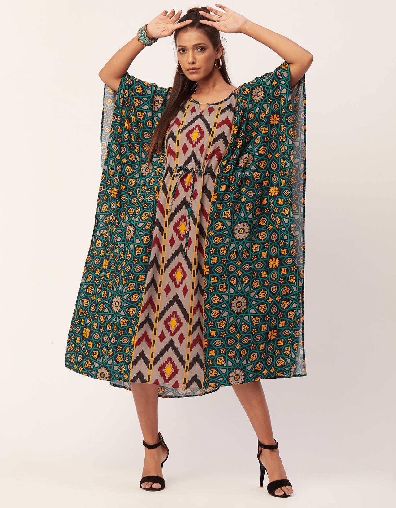 Printed Viscose Kaftan Dress