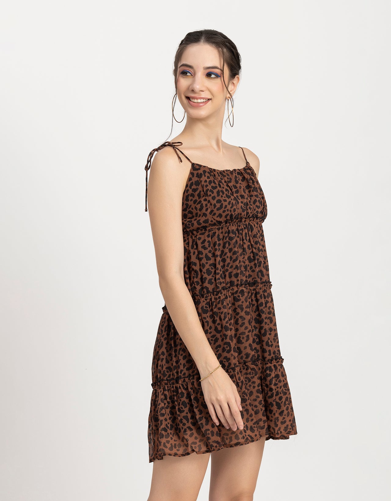 Printed Mini Dress, Strappy