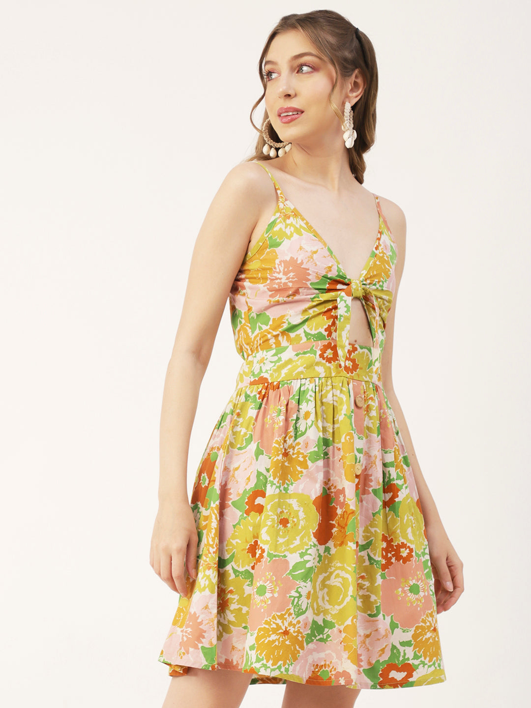 Spaghetti Strap Dress, Knee Flared