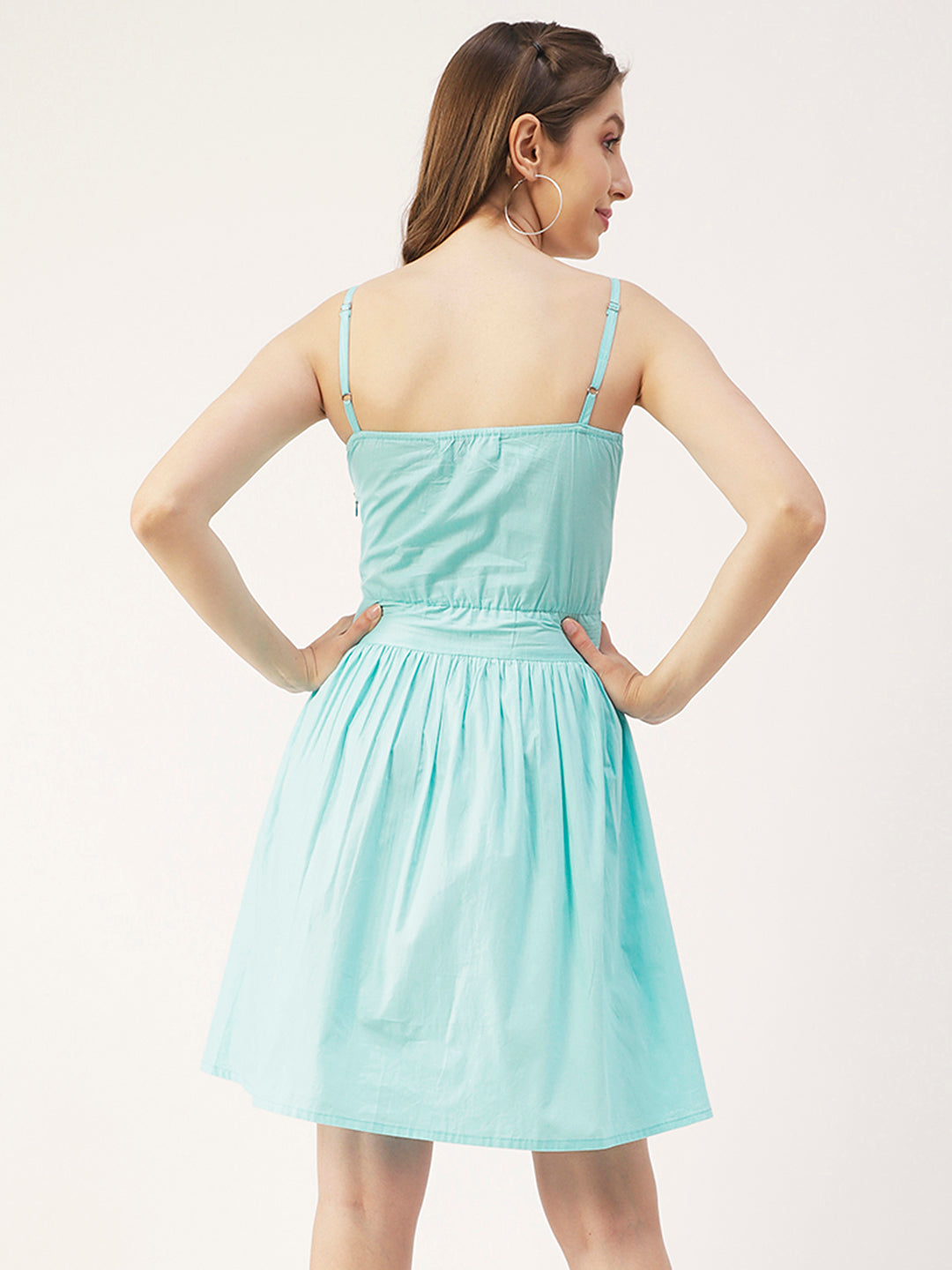 Spaghetti Strap Dress, Knee Flared