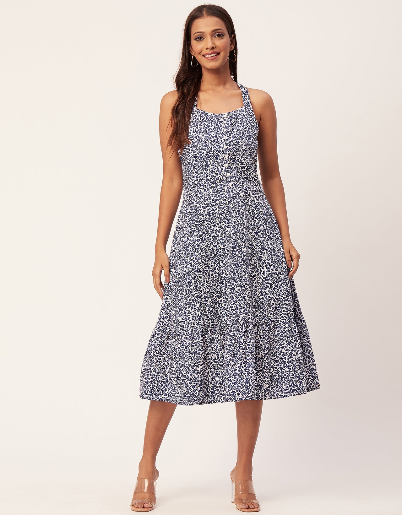 Tiered Dress, Criss-Cross Back