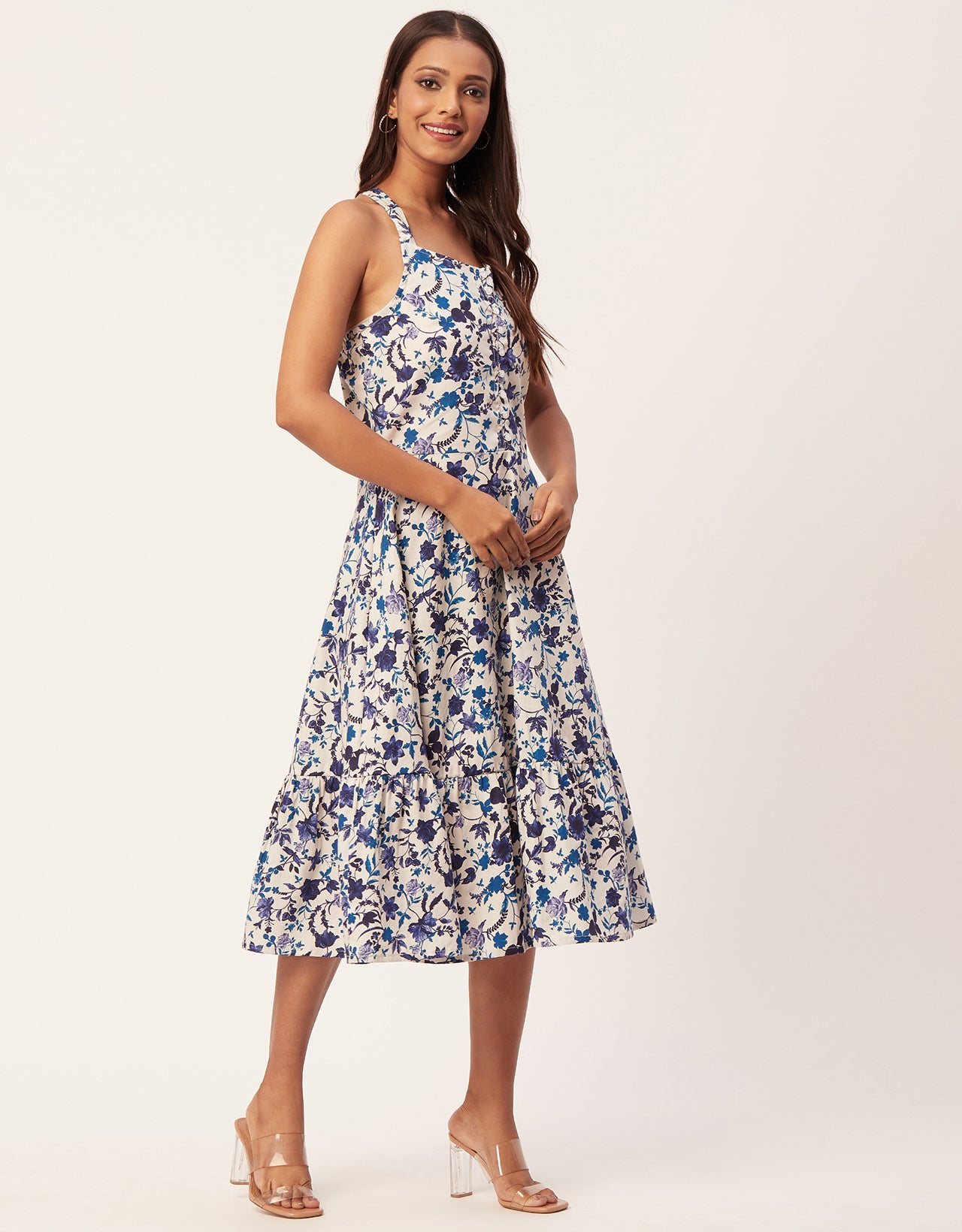 Tiered Dress, Criss-Cross Back