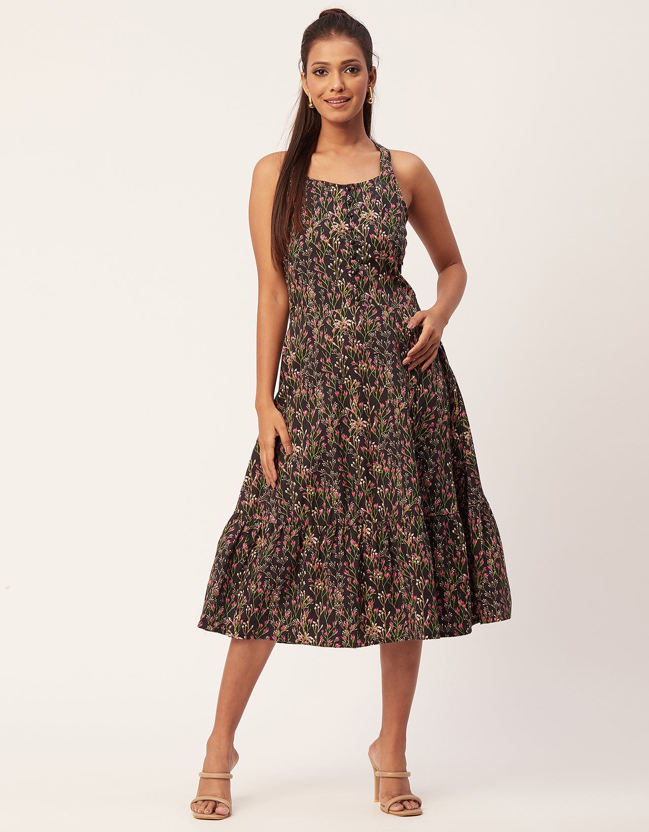 Tiered Dress, Criss-Cross Back