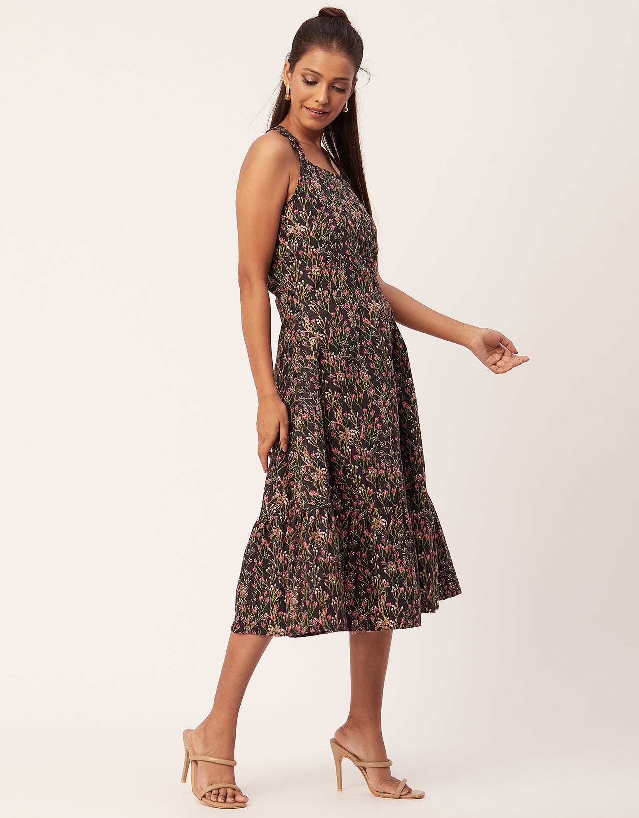 Tiered Dress, Criss-Cross Back