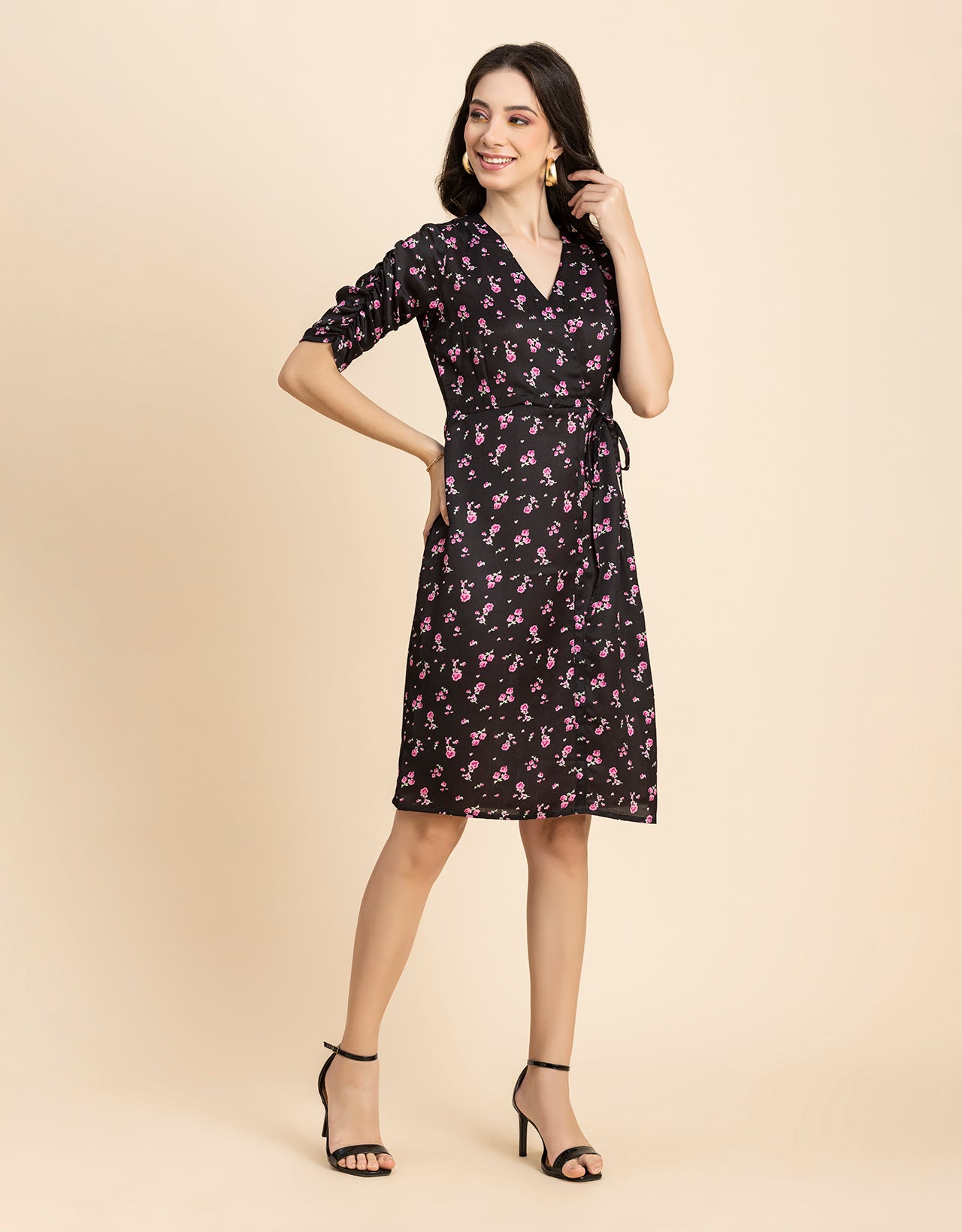 Printed Knee Length Dress