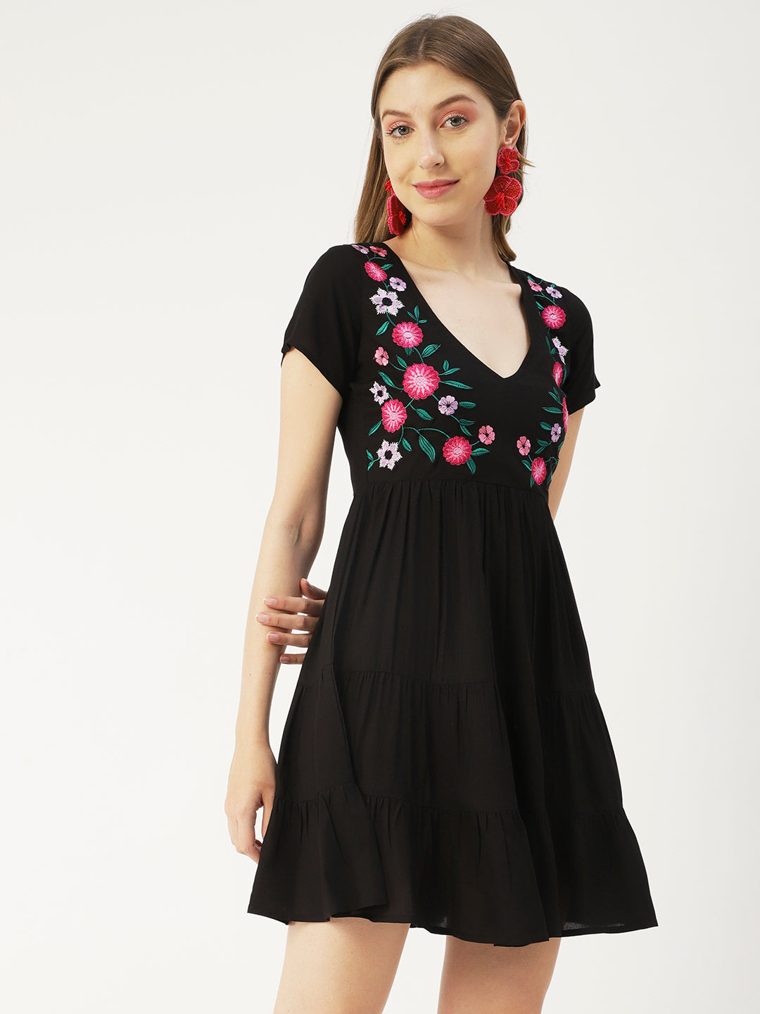 Viscose Short Sleeves Dress