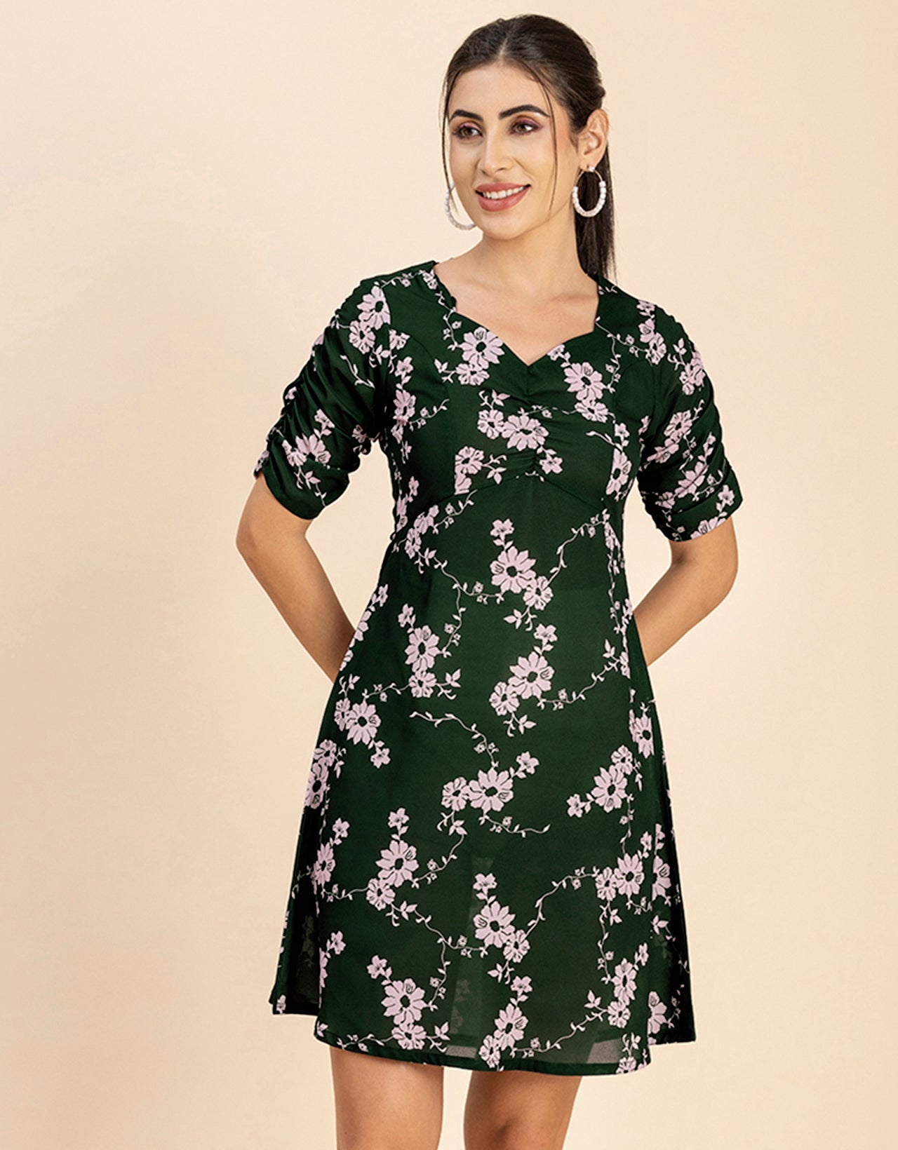 Short Sleeves Mini Dress