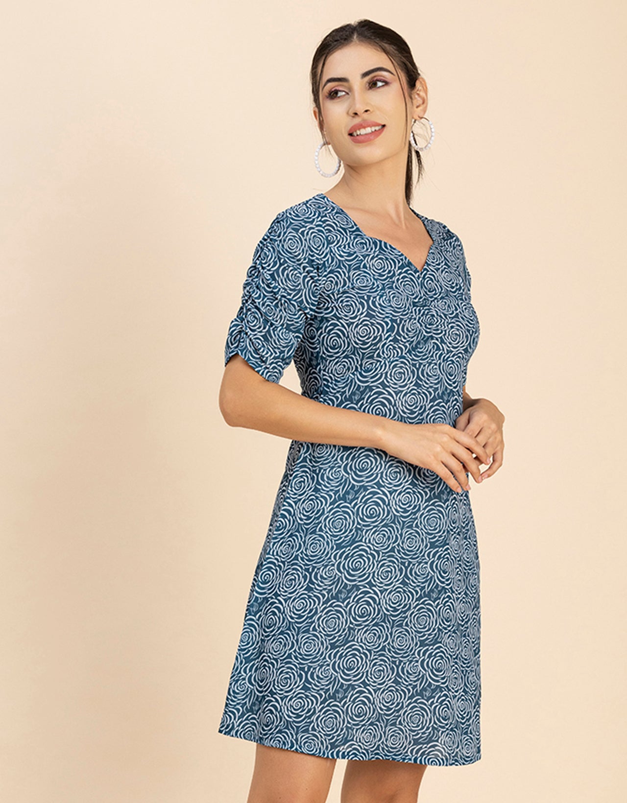 Short Sleeves Mini Dress