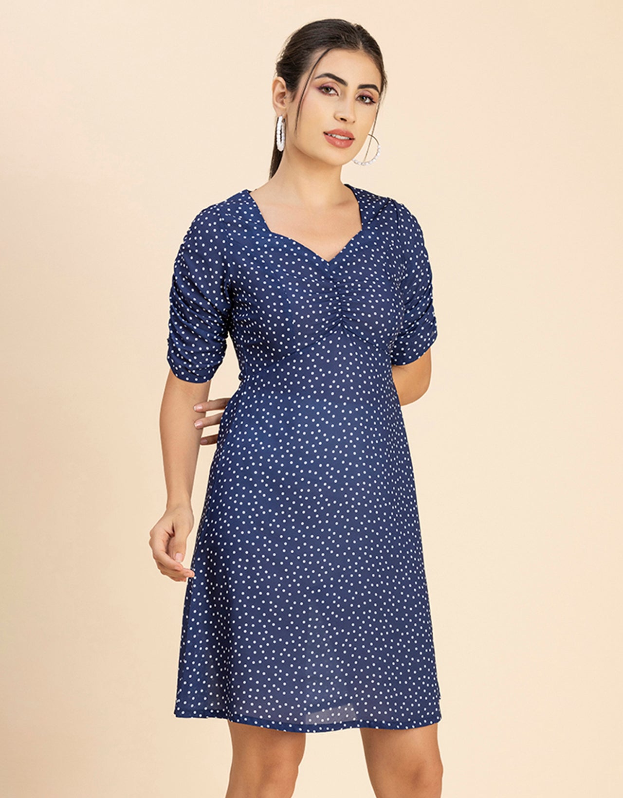 Short Sleeves Mini Dress