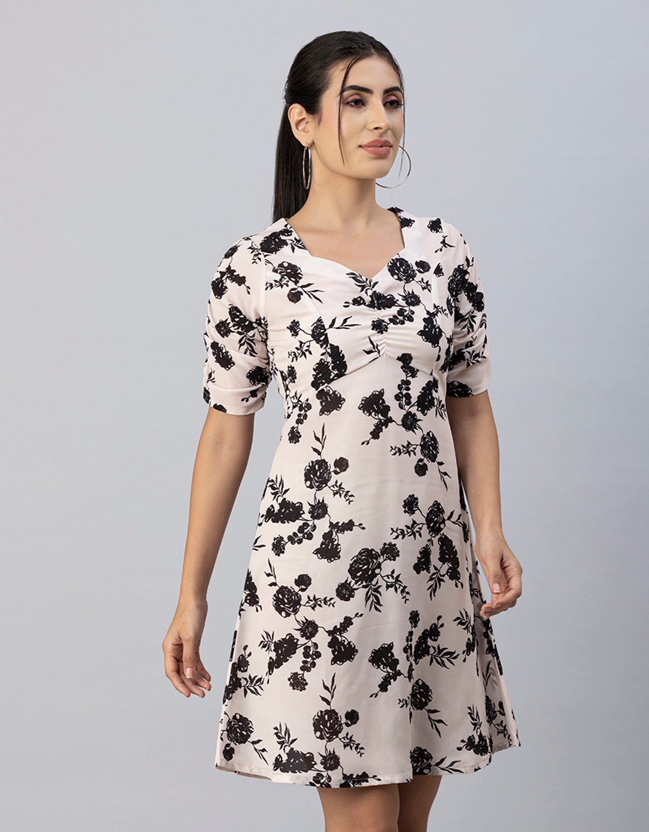 Short Sleeves Mini Dress