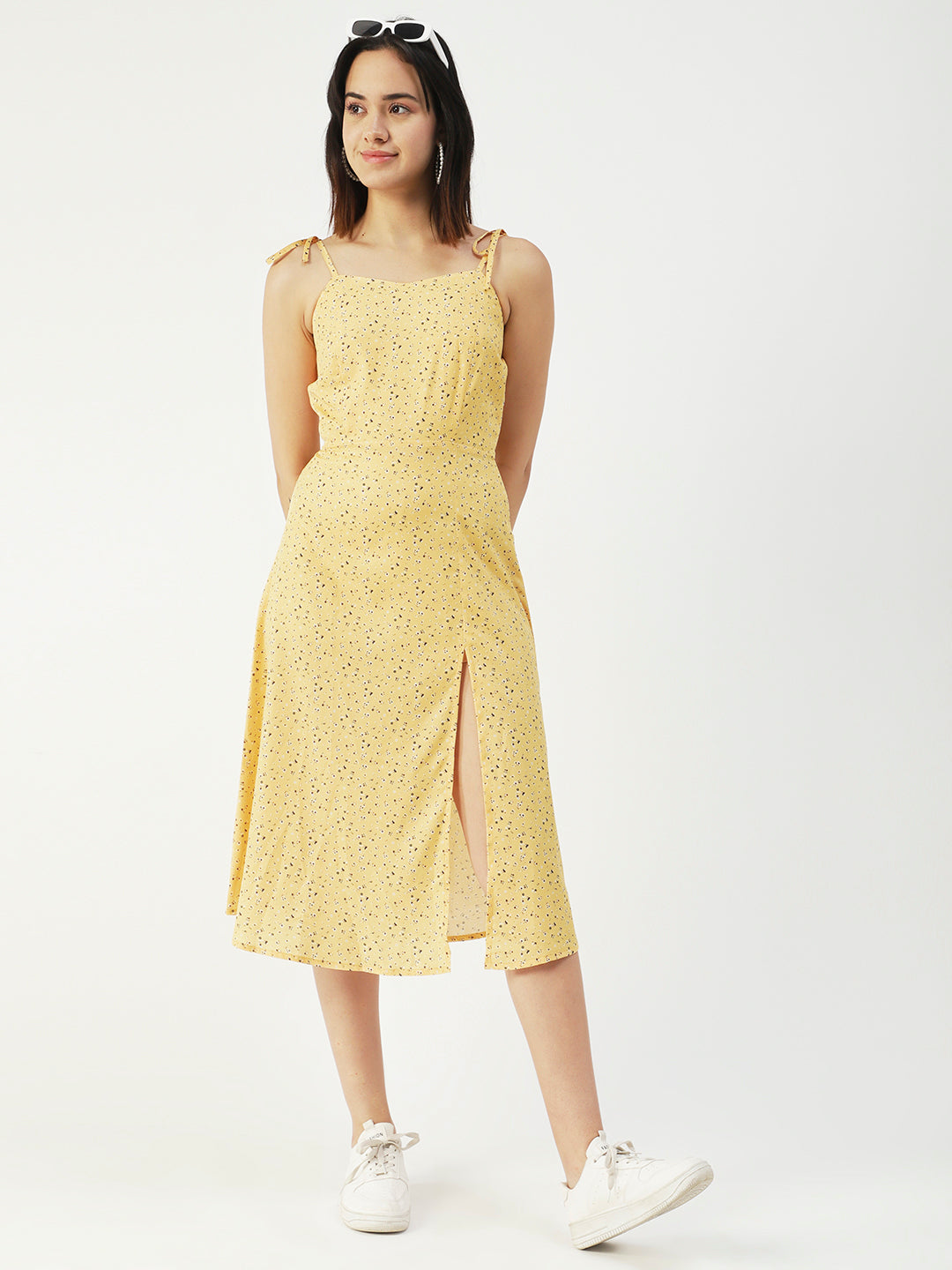 Strap Dress, Thigh Slit