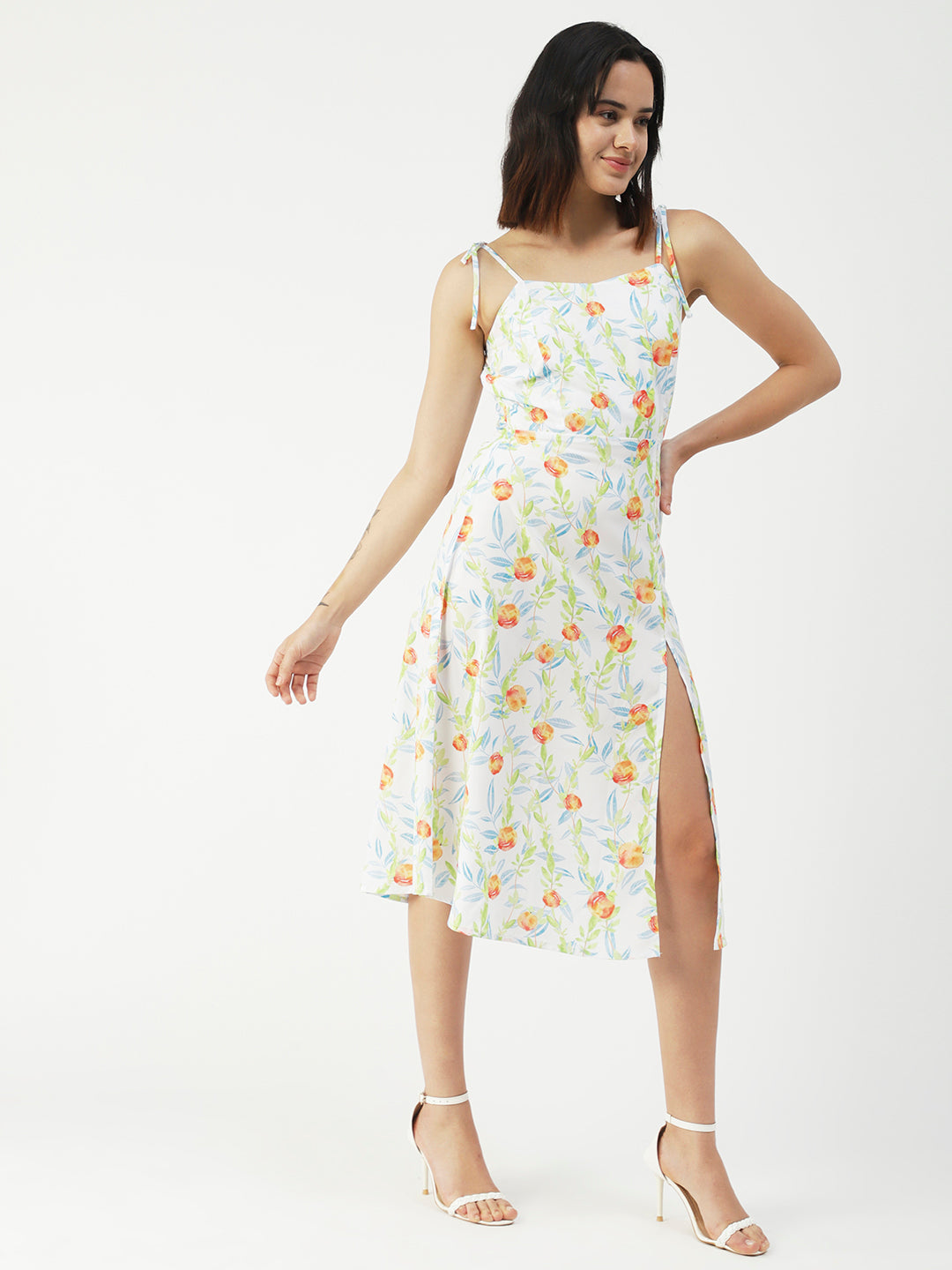 Strap Dress, Thigh Slit