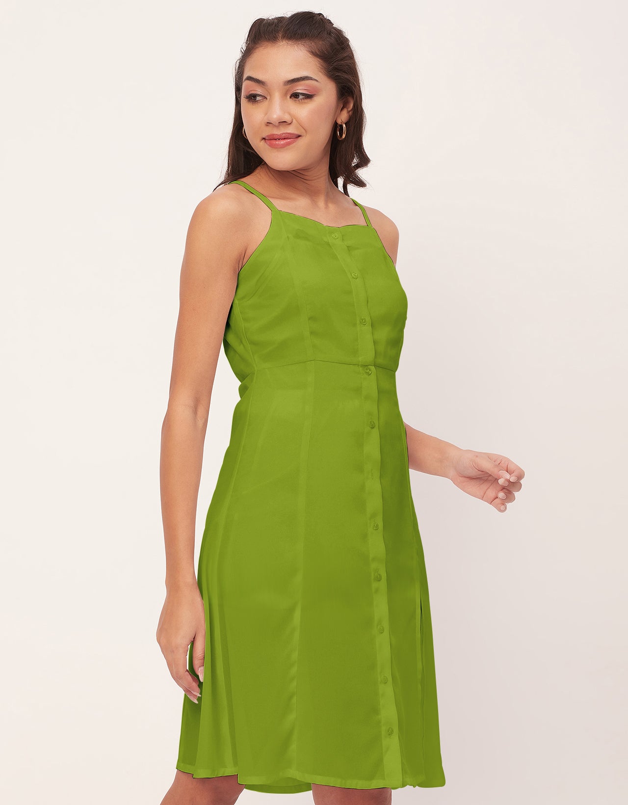 Buttoned Dress, Spaghetti Strap