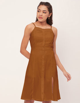Buttoned Dress, Spaghetti Strap