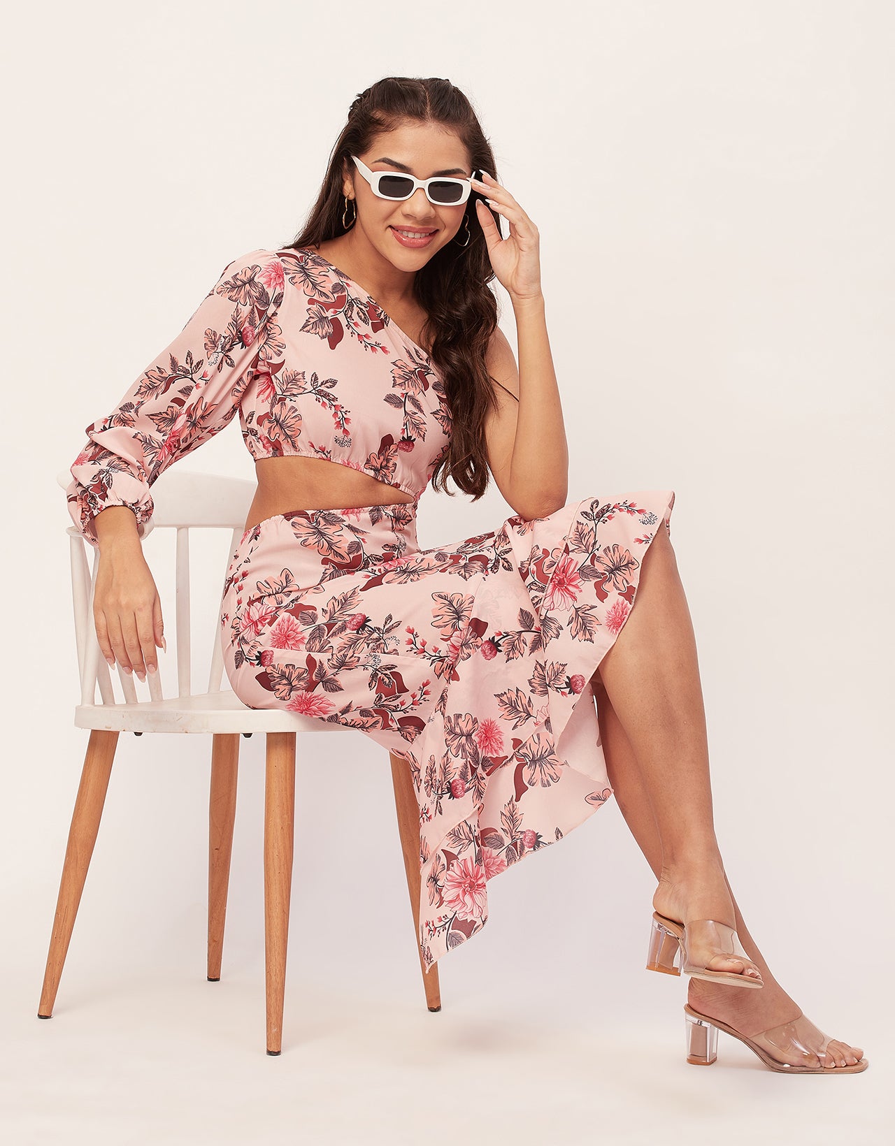 One Shoulder Ruffle Dress