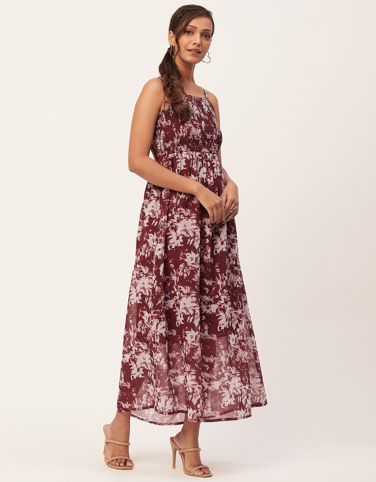 Smocked Maxi Dress, Strap