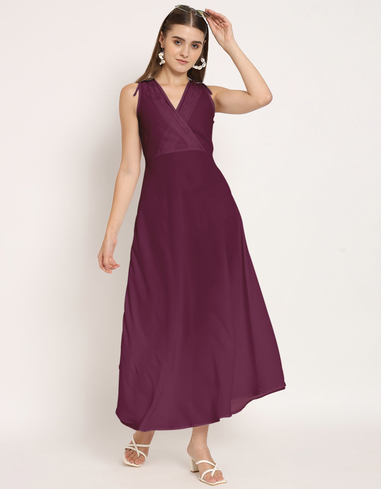 Wrap Style Maxi Dress