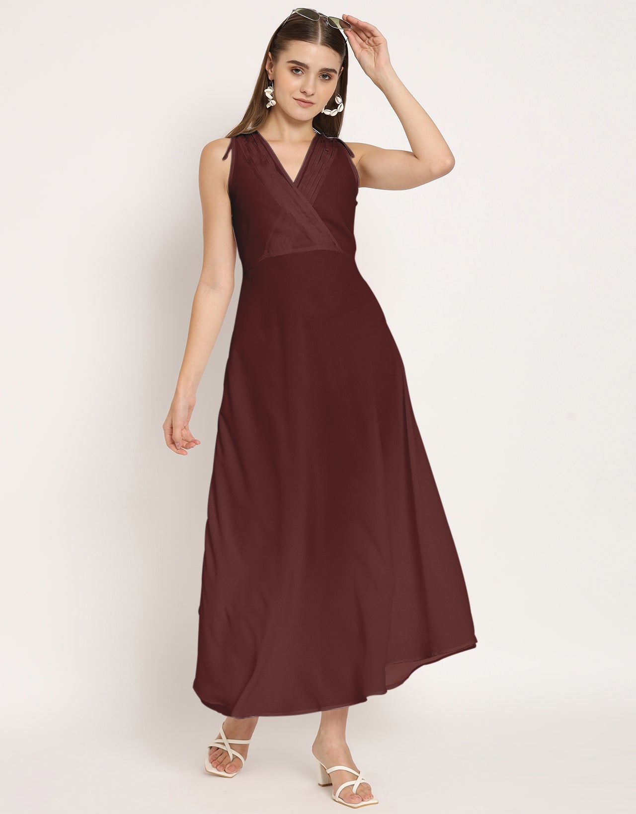 Wrap Style Maxi Dress