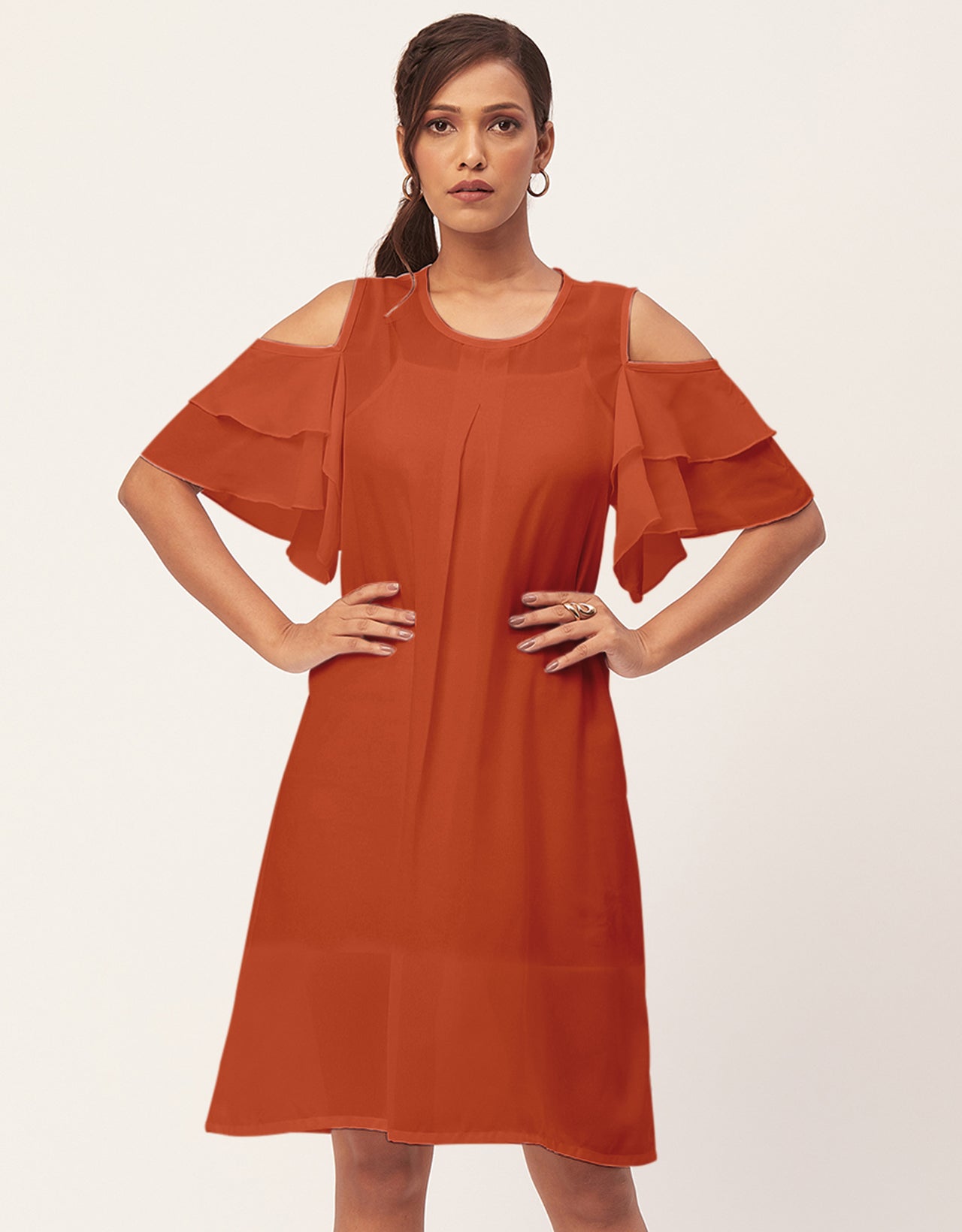 Cold Shoulder Shift Dress