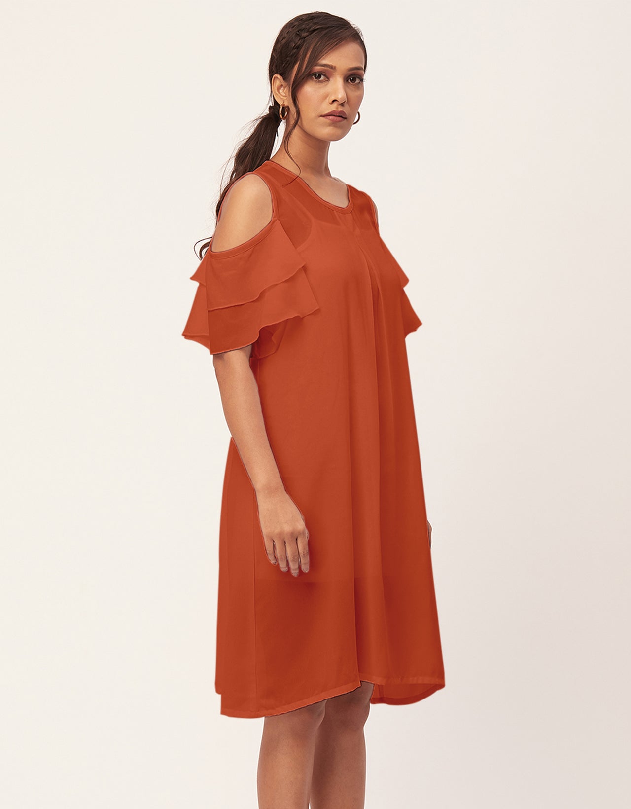 Cold Shoulder Shift Dress