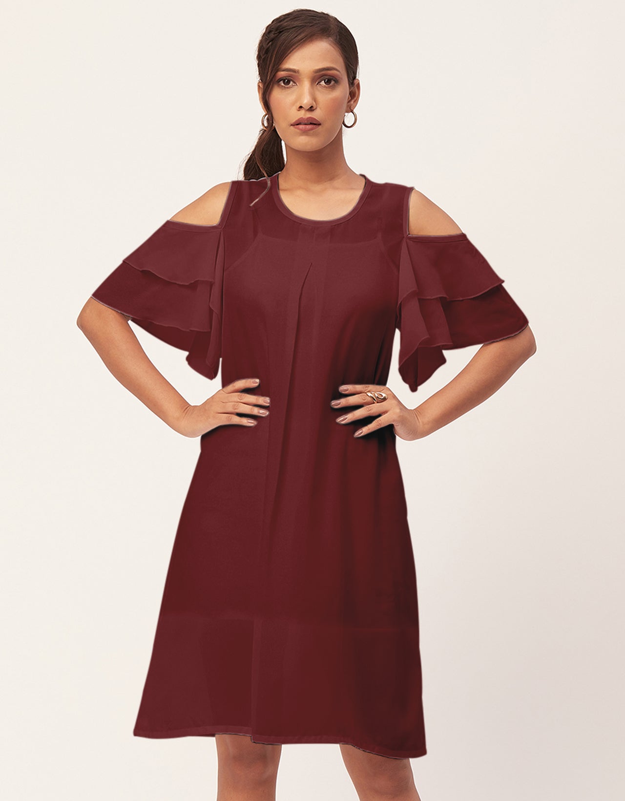 Cold Shoulder Shift Dress