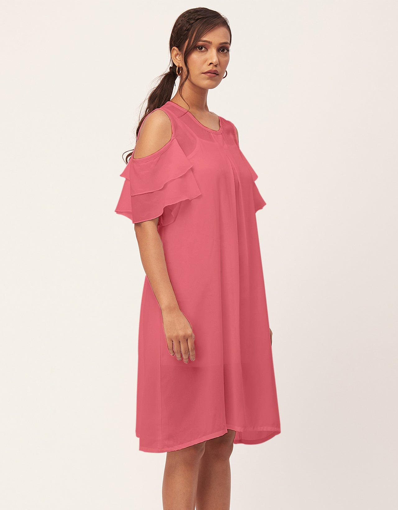 Cold Shoulder Shift Dress